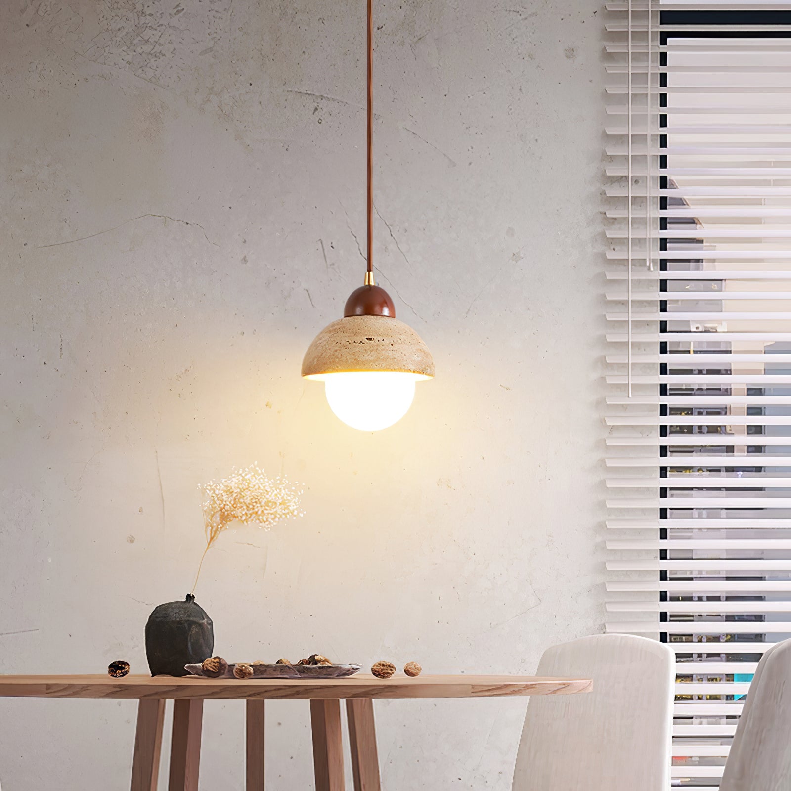 Ritta Travertine Pendant Light Six Style