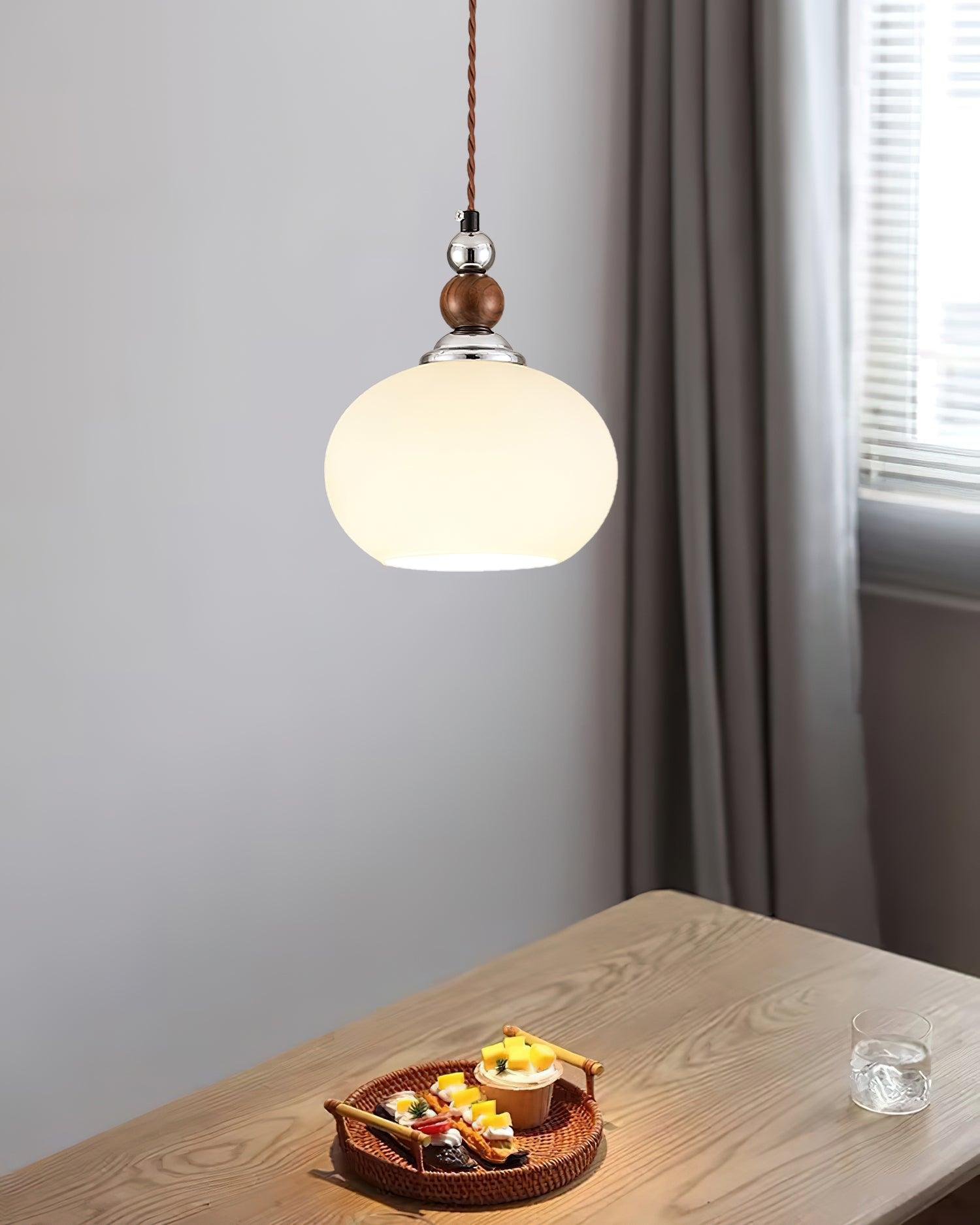 Luna Modern Glass Pendant Lamp-Neutral Decor