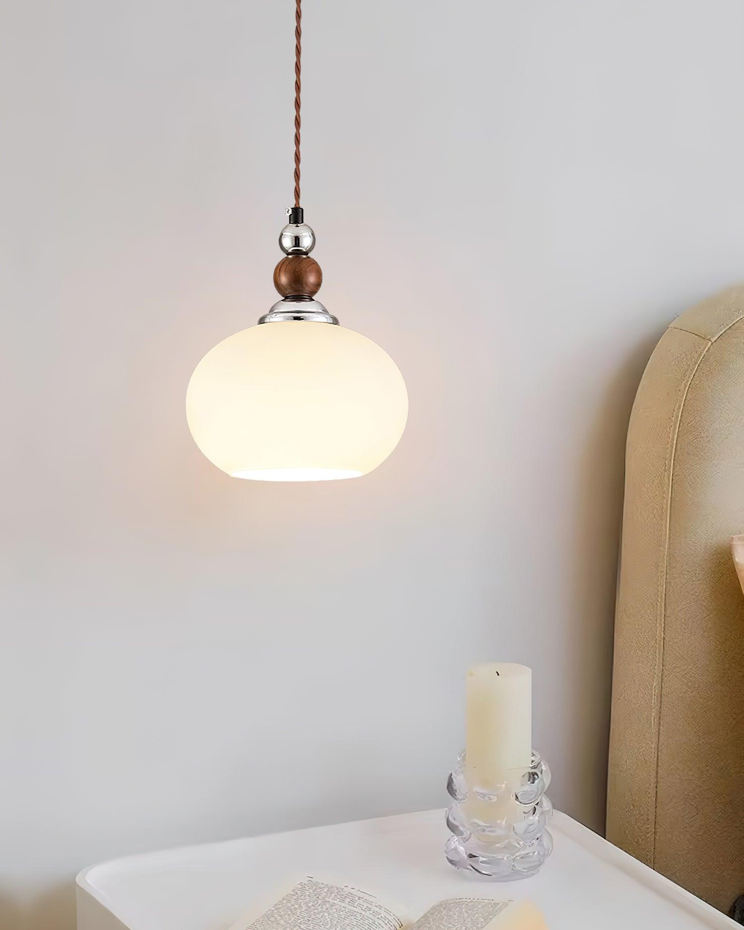 Luna Modern Glass Pendant Lamp-Neutral Decor