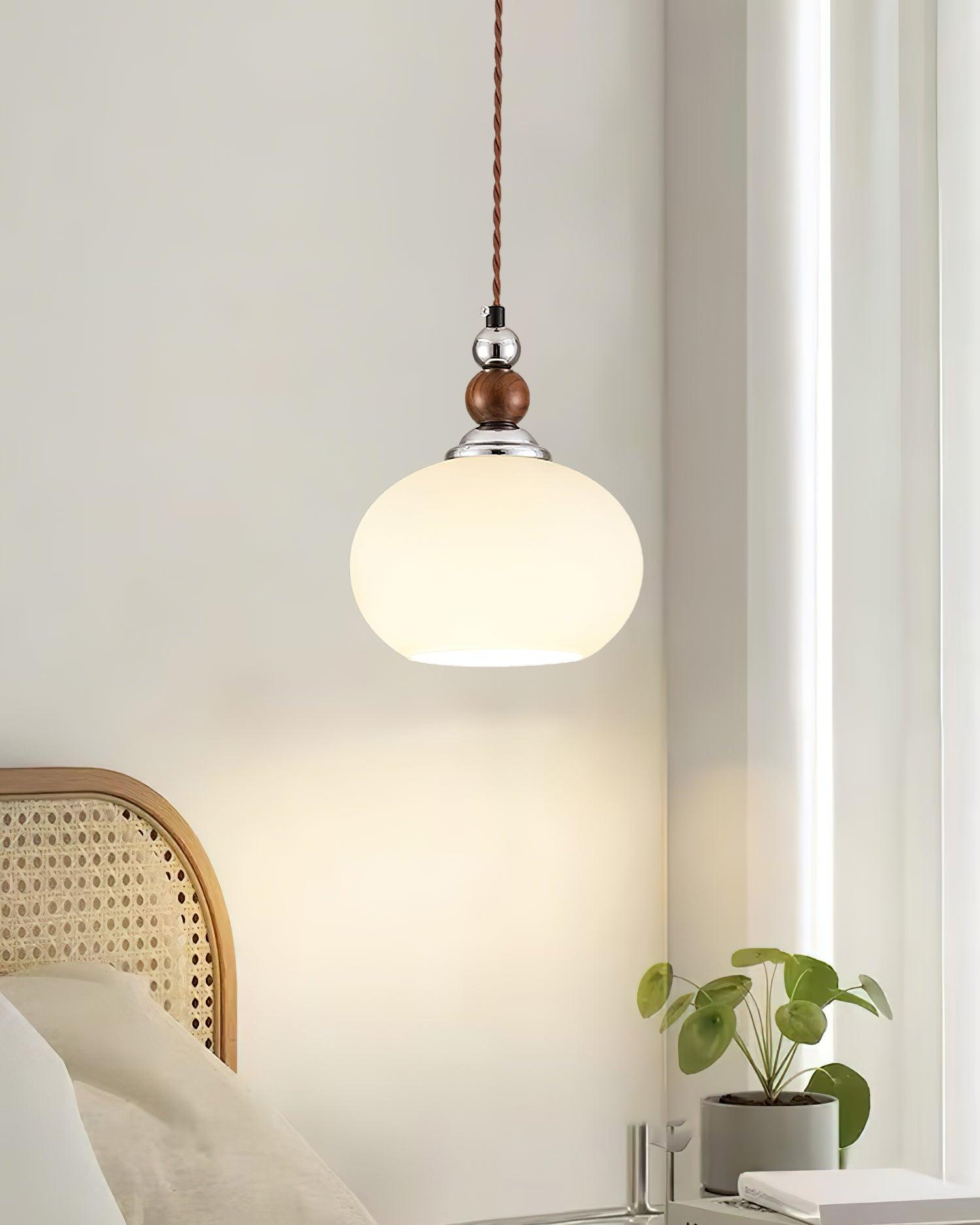 Luna Modern Glass Pendant Lamp-Neutral Decor