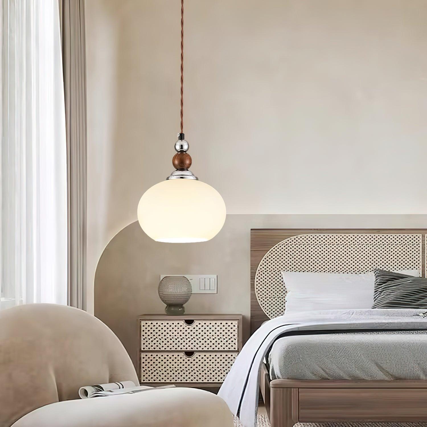 Luna Modern Glass Pendant Lamp-Neutral Decor