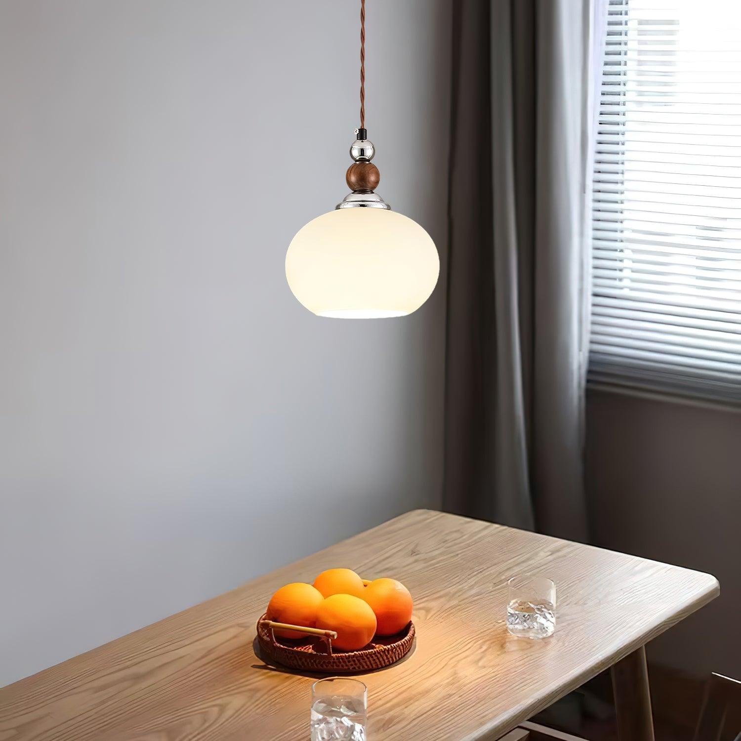 Luna Modern Glass Pendant Lamp-Neutral Decor