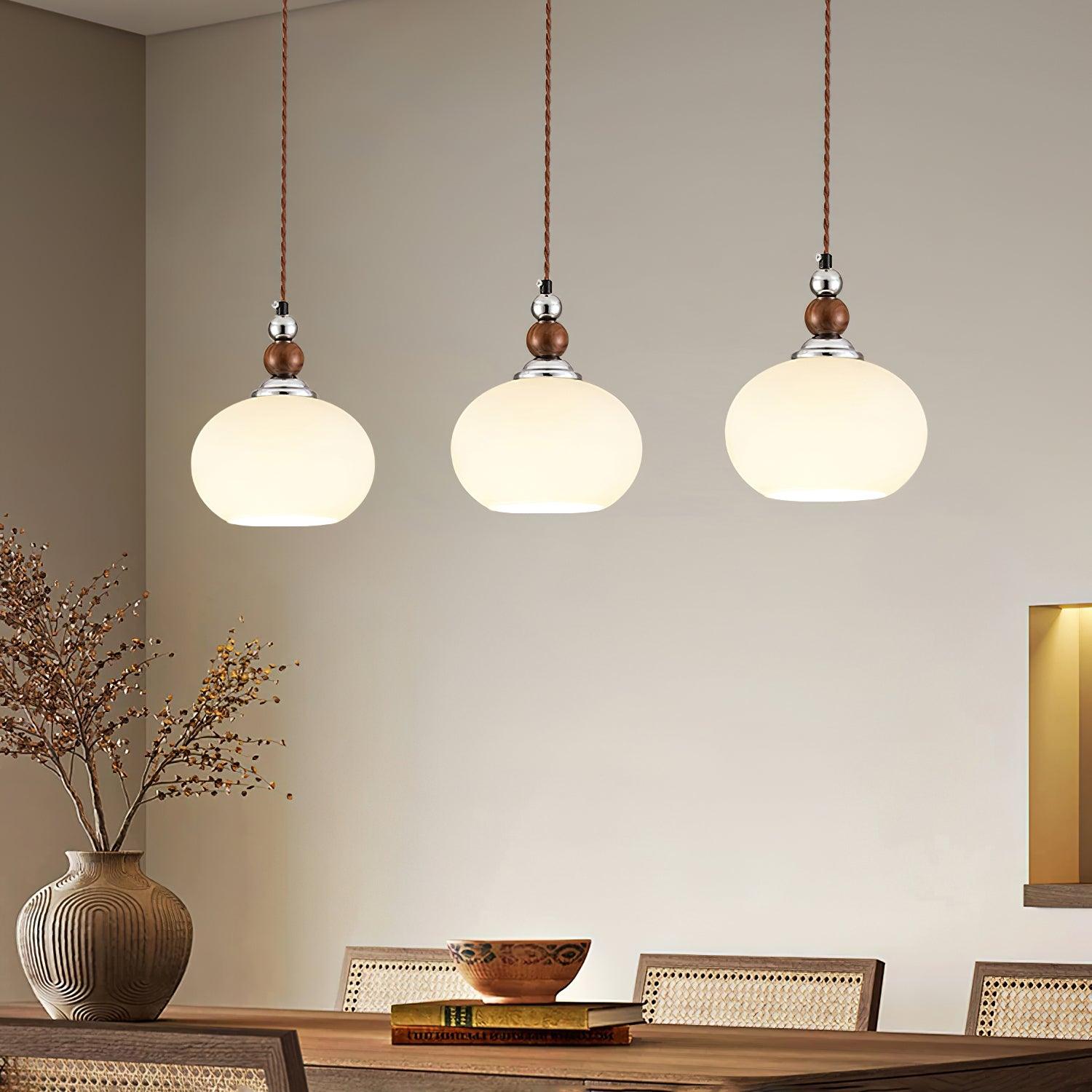 Luna Modern Glass Pendant Lamp-Neutral Decor