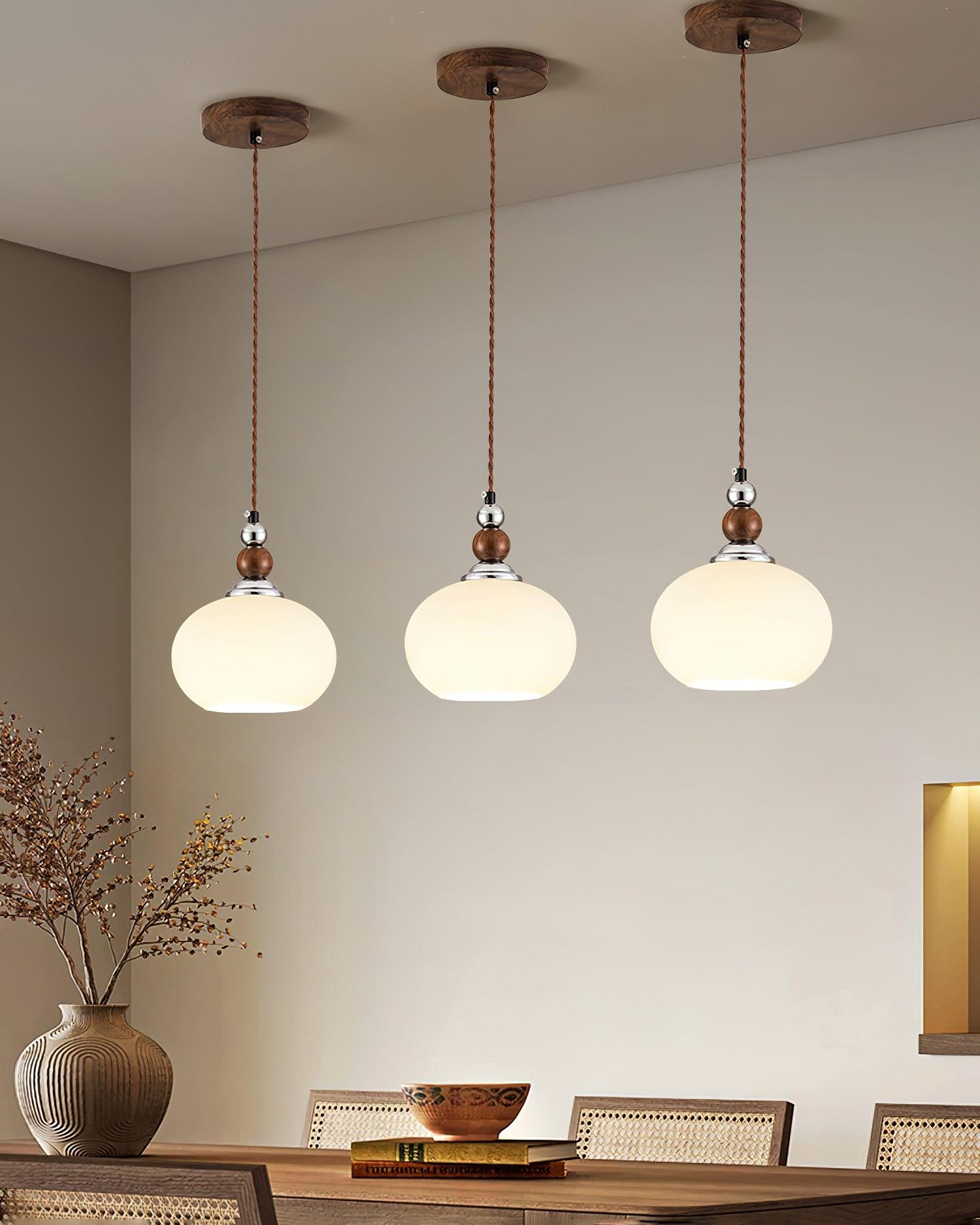 Luna Modern Glass Pendant Lamp-Neutral Decor