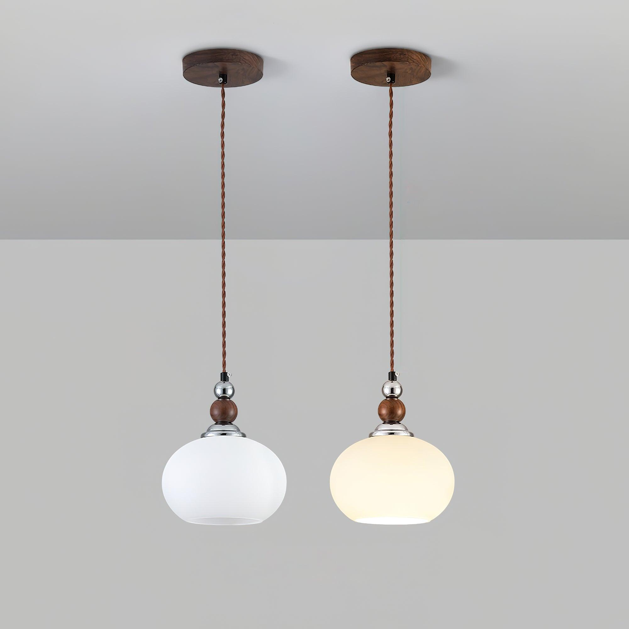 Luna Modern Glass Pendant Lamp-Neutral Decor