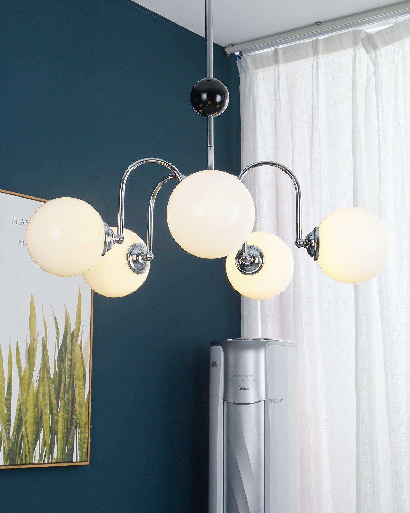 Halion Chandelier Rod Frame and White-Neutral Decor