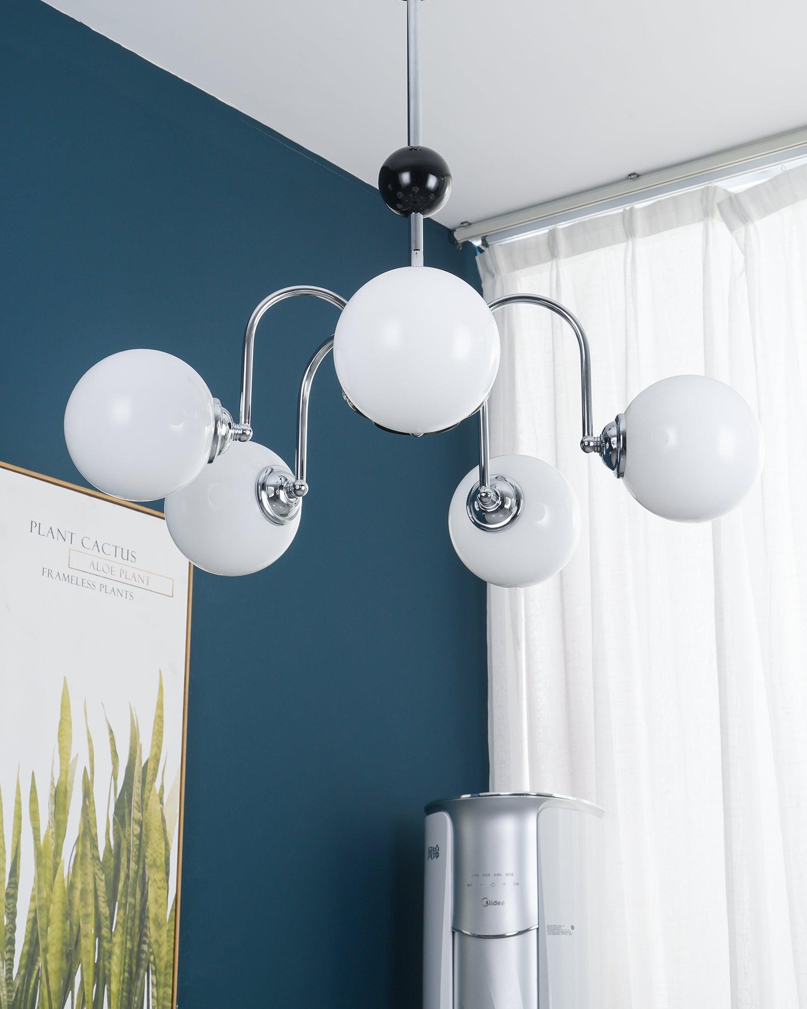 Halion Chandelier Rod Frame and White-Neutral Decor