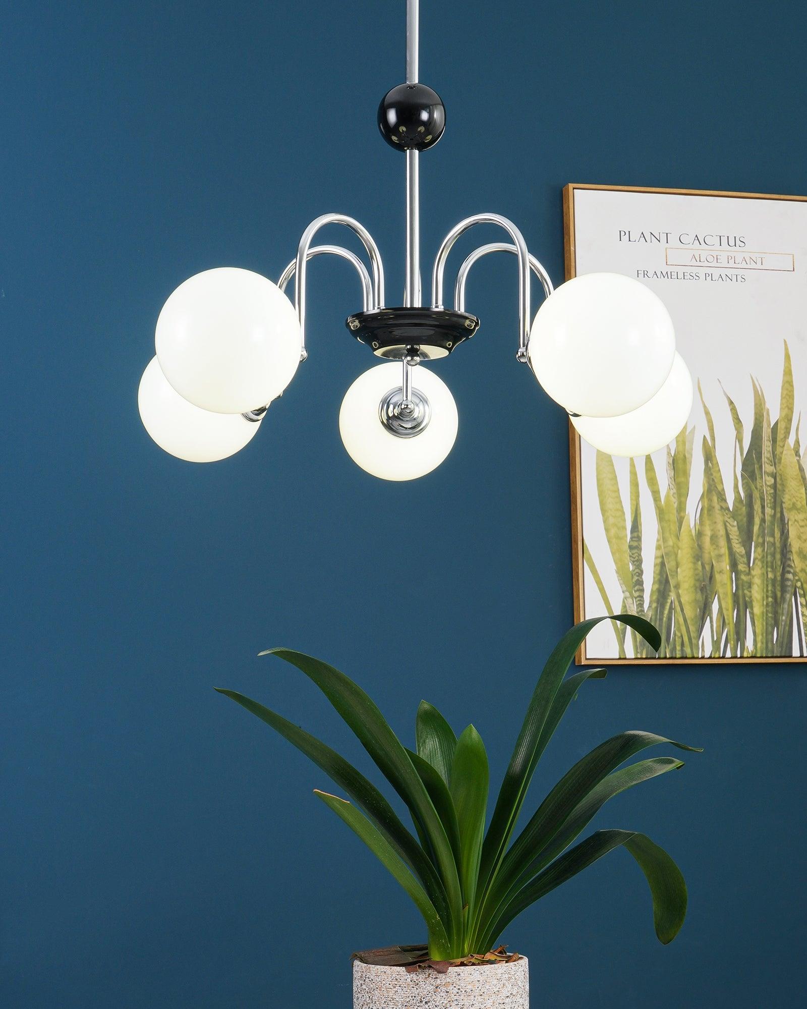 Halion Chandelier Rod Frame and White-Neutral Decor