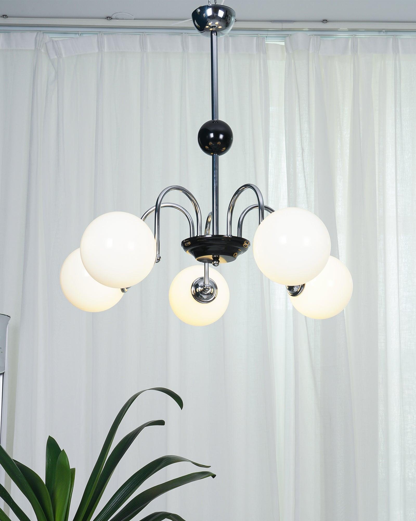 Halion Chandelier Rod Frame and White-Neutral Decor