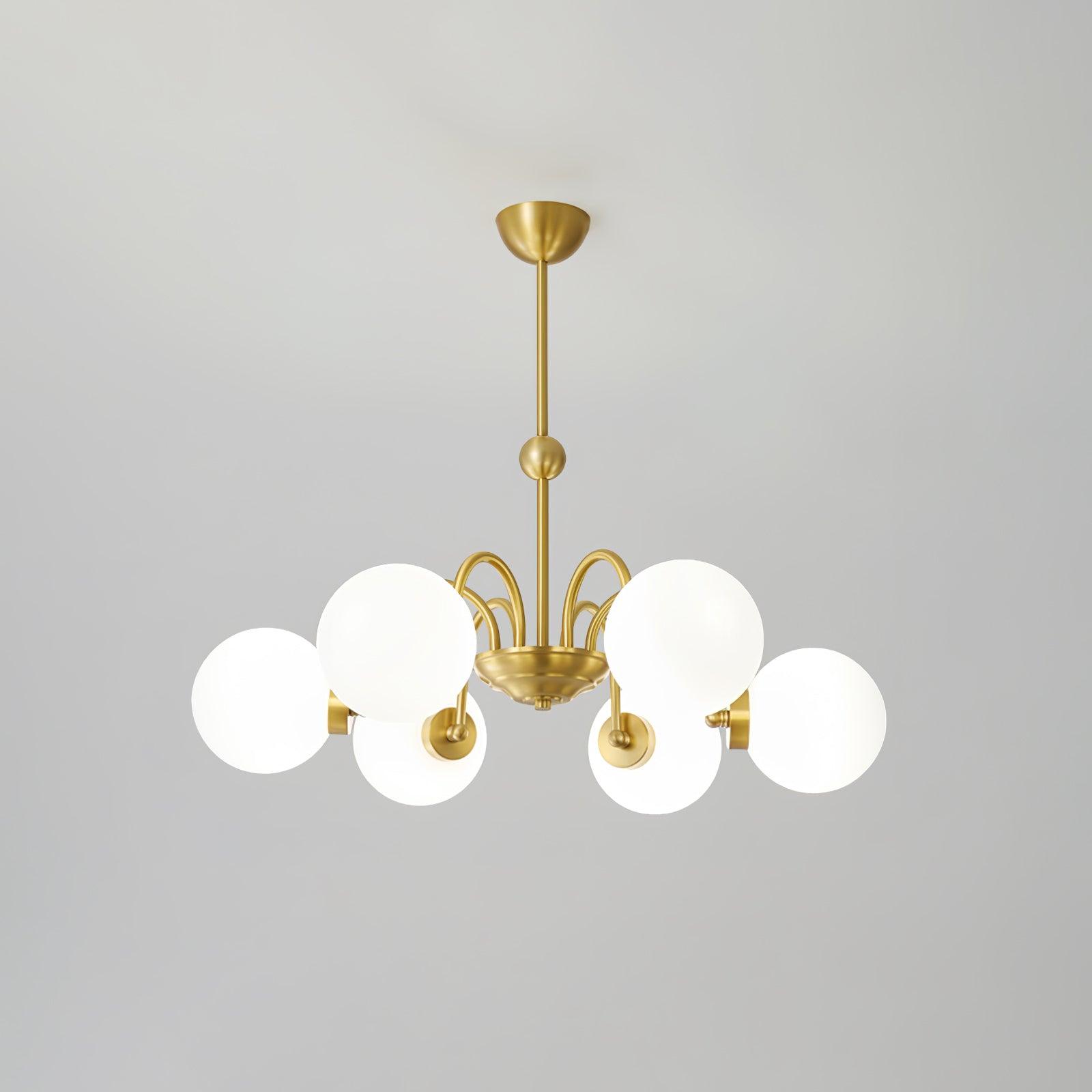 Aurora Luxe Glass Chandelier-Neutral Decor