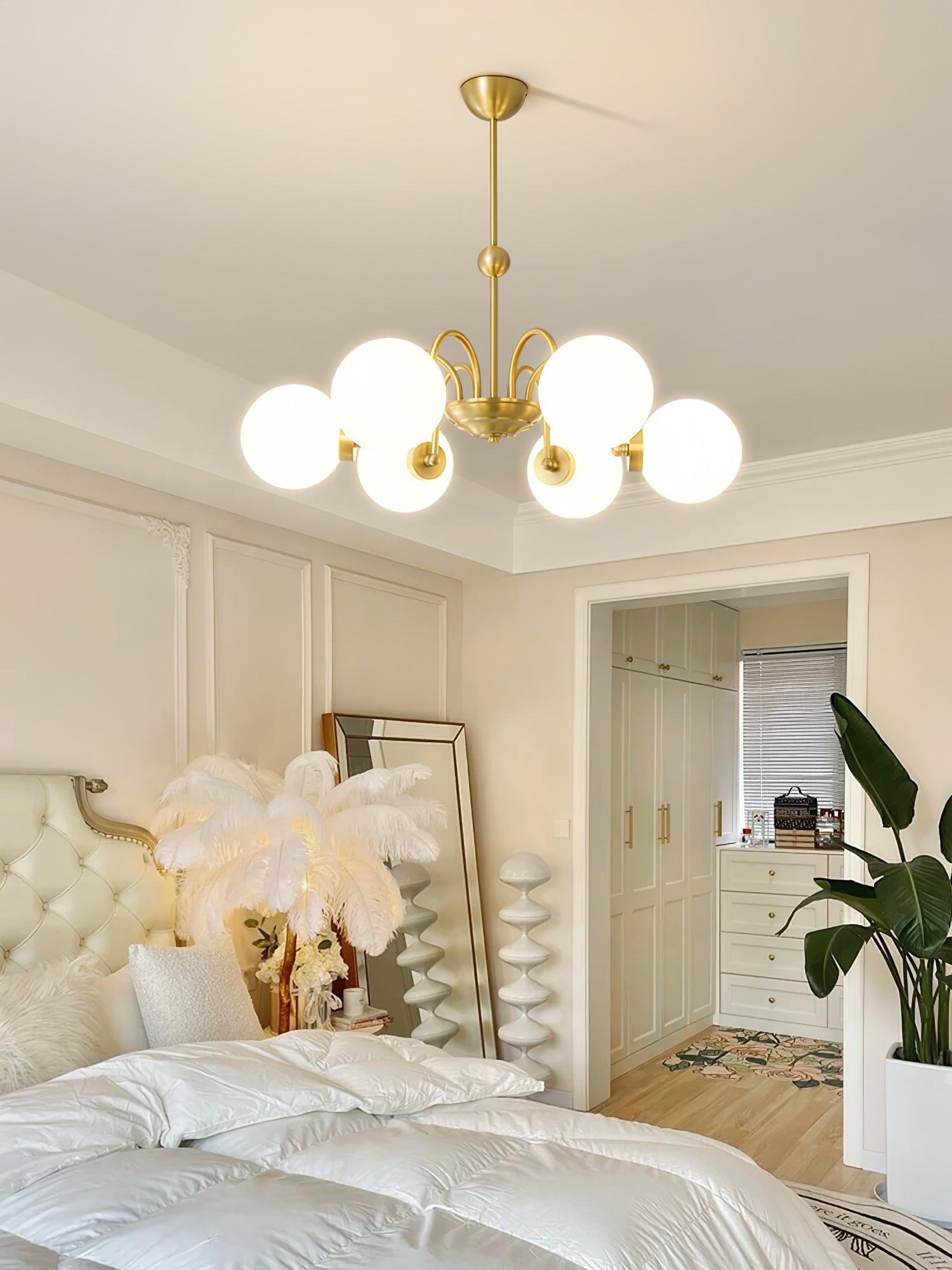 Aurora Luxe Glass Chandelier-Neutral Decor
