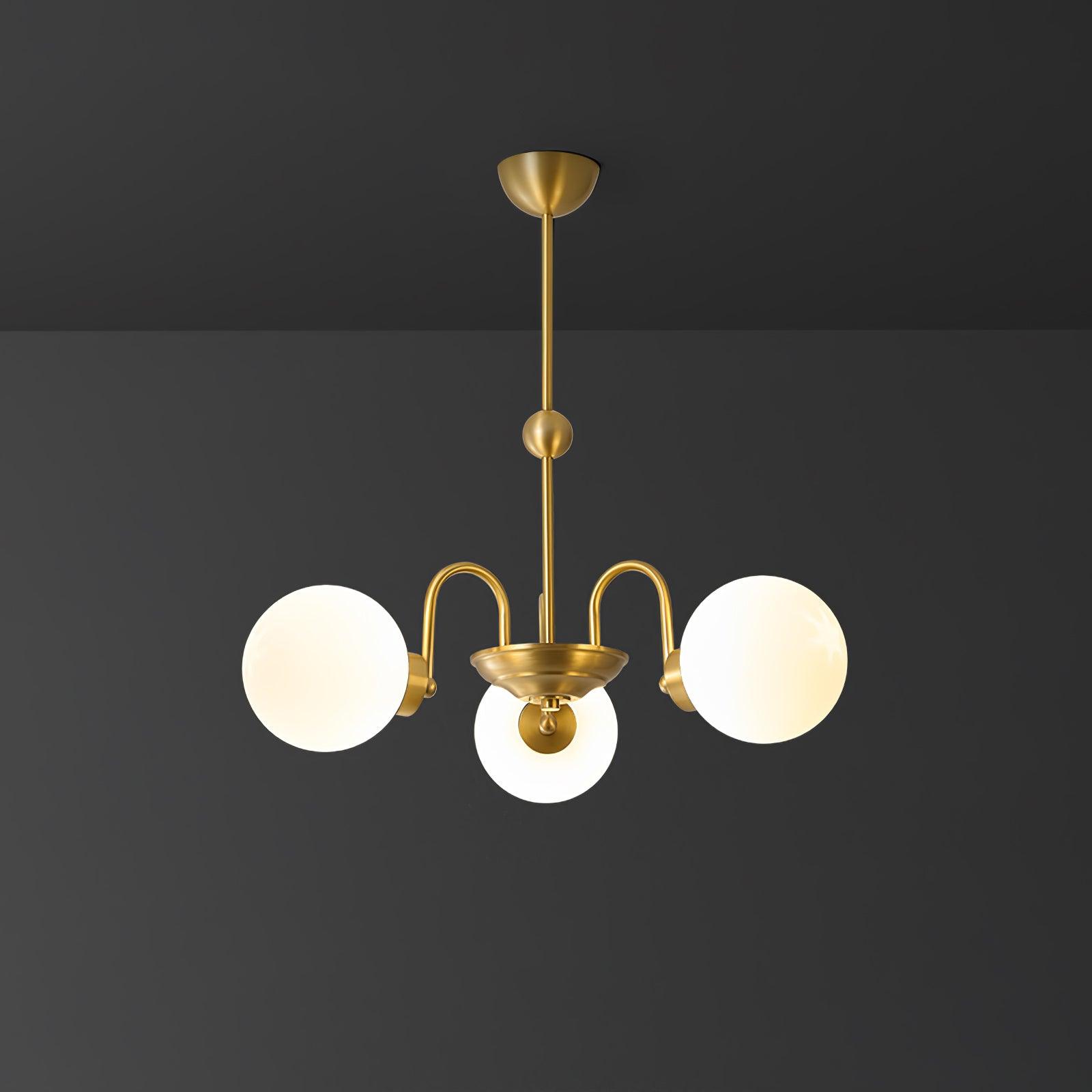 Aurora Luxe Glass Chandelier-Neutral Decor