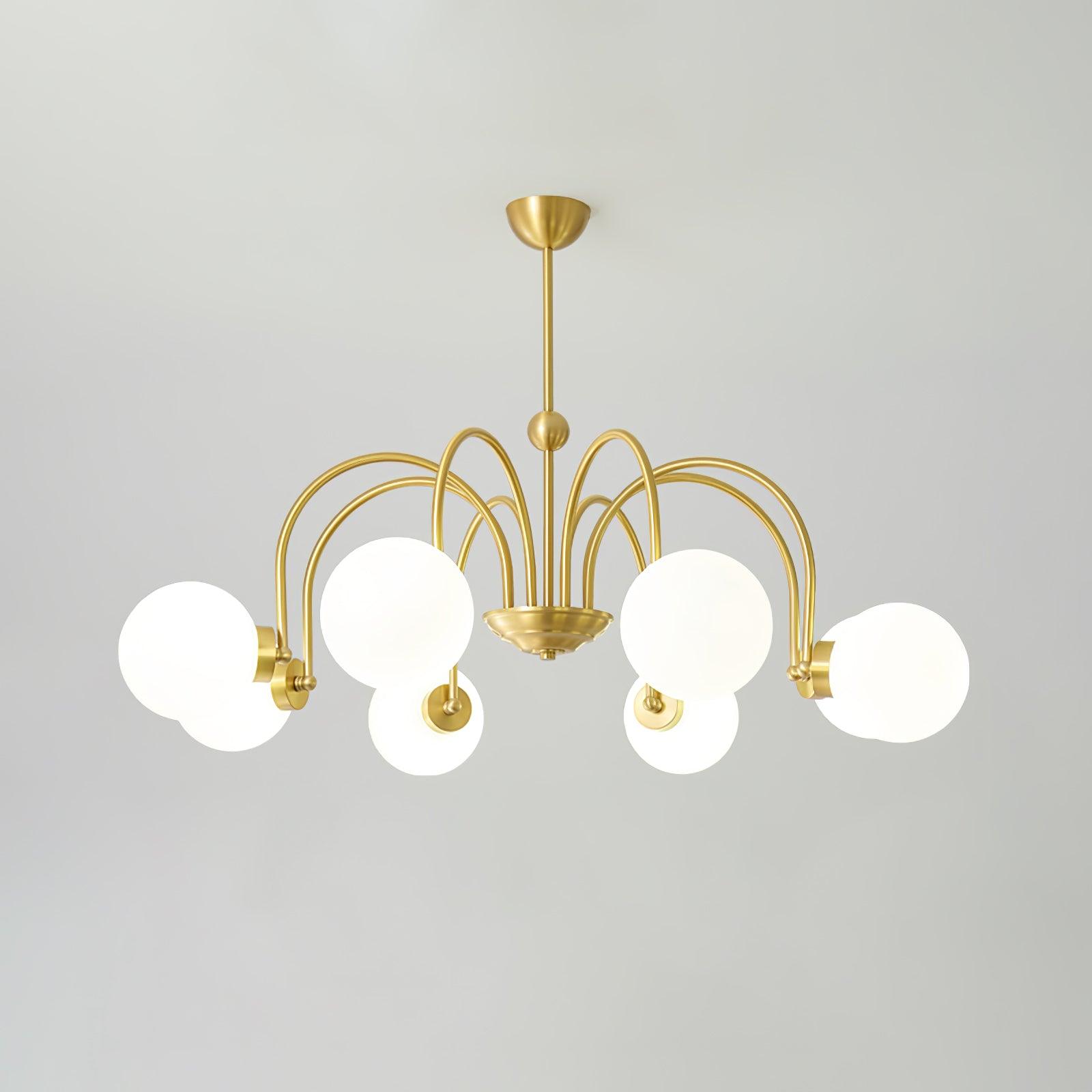 Aurora Luxe Glass Chandelier-Neutral Decor