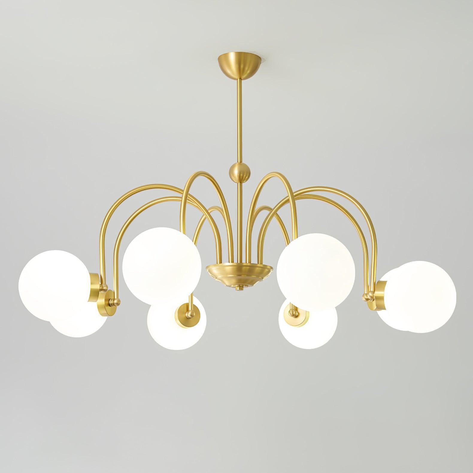 Aurora Luxe Glass Chandelier-Neutral Decor