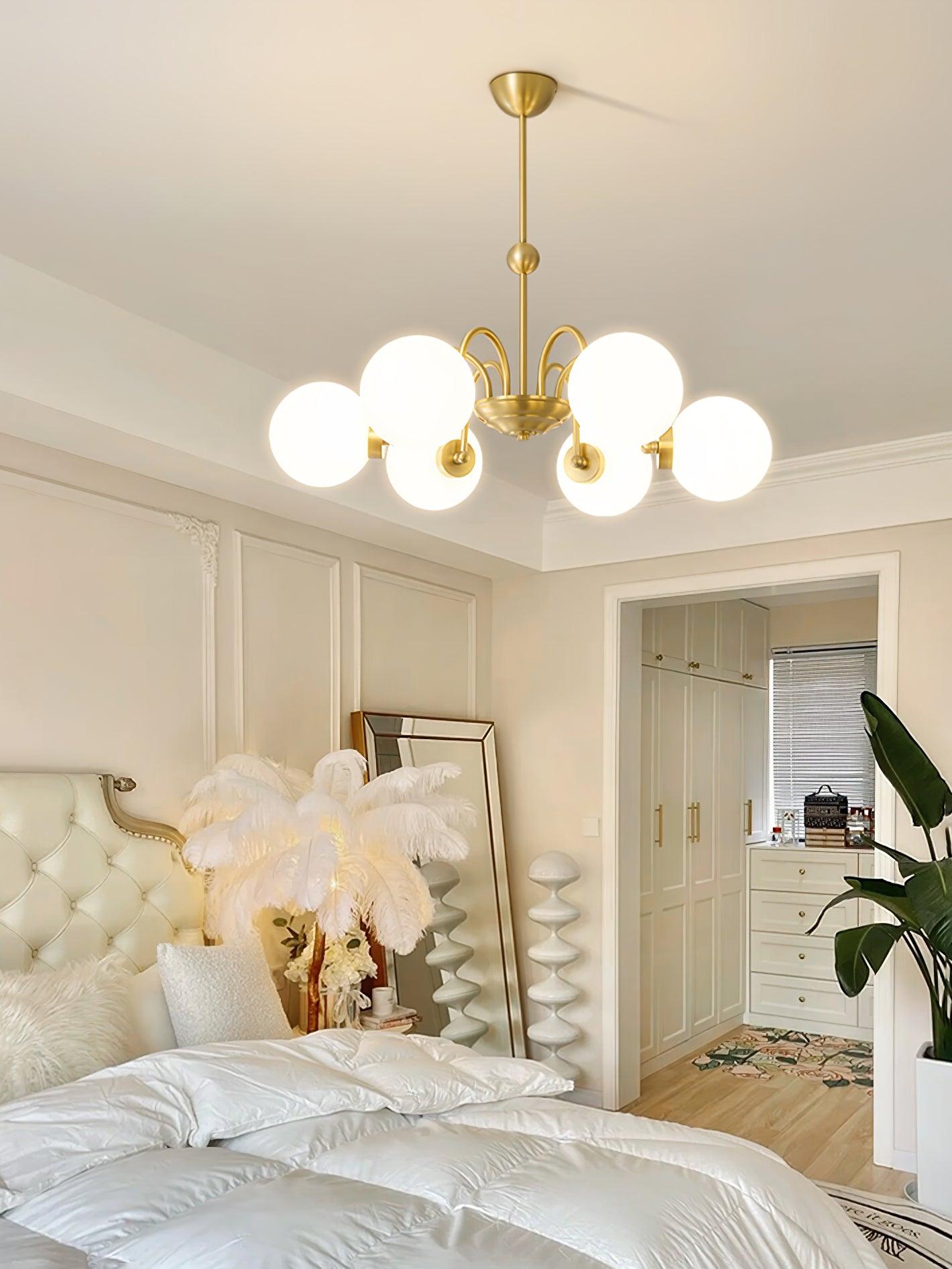 Aurora Luxe Glass Chandelier-Neutral Decor