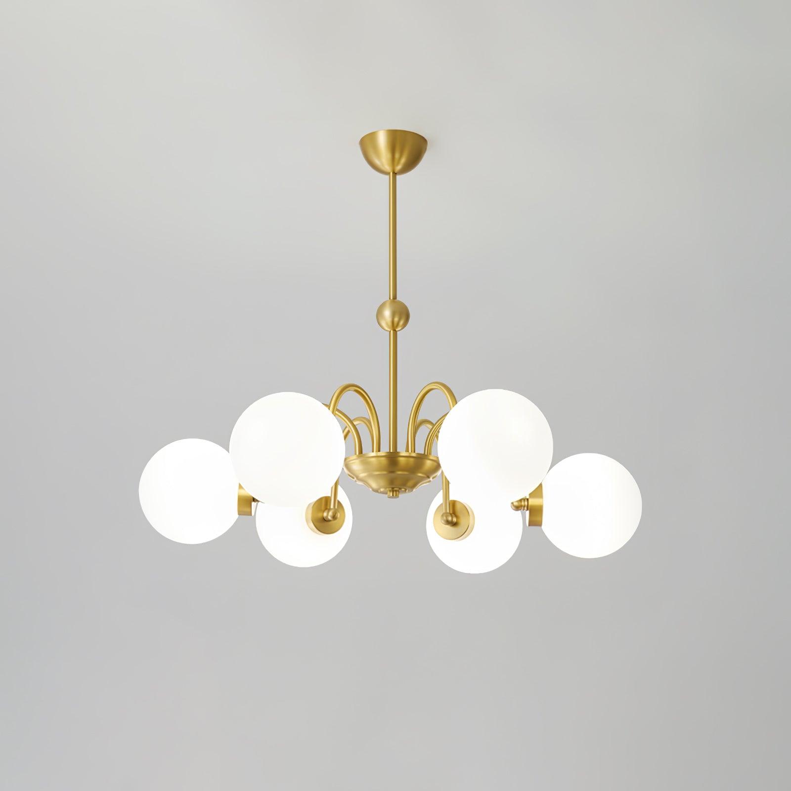 Aurora Luxe Glass Chandelier-Neutral Decor