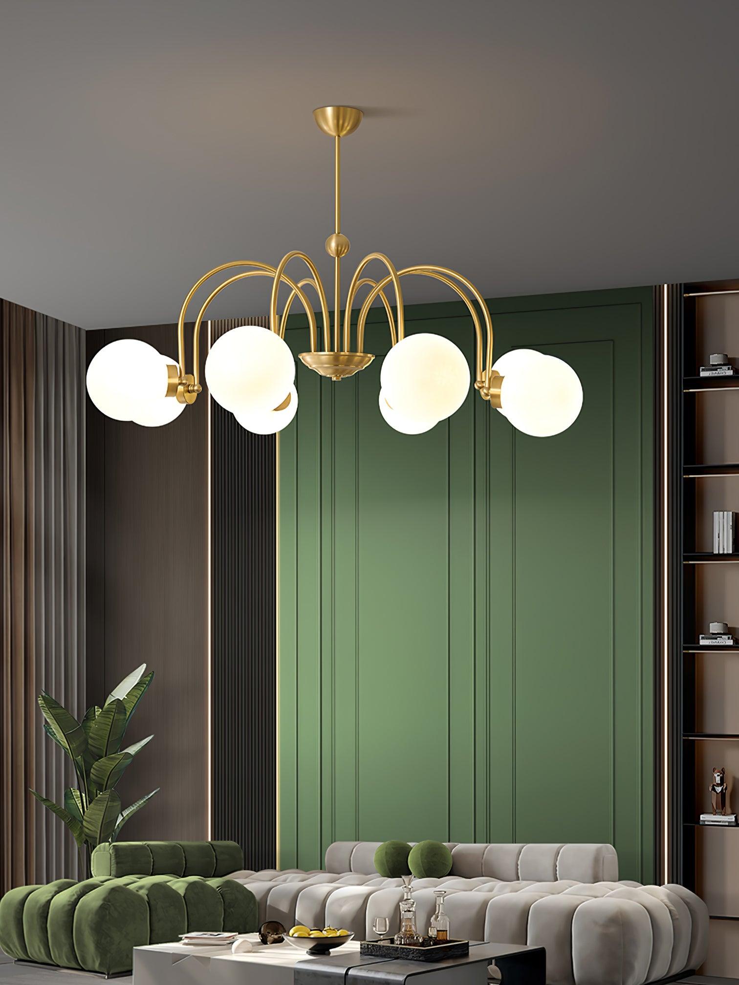 Aurora Luxe Glass Chandelier-Neutral Decor