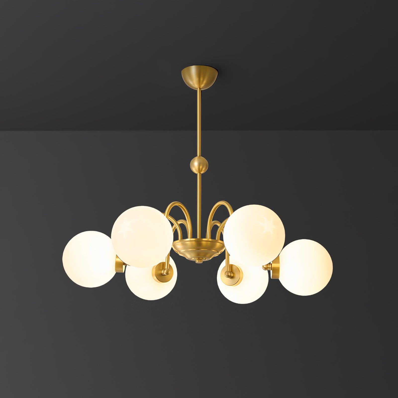 Aurora Luxe Glass Chandelier-Neutral Decor