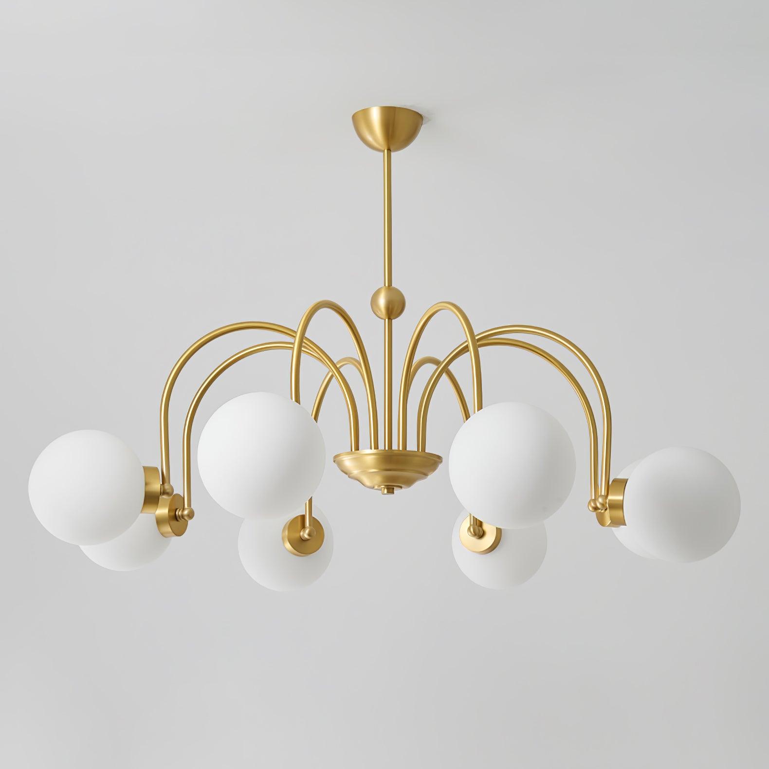 Aurora Luxe Glass Chandelier-Neutral Decor