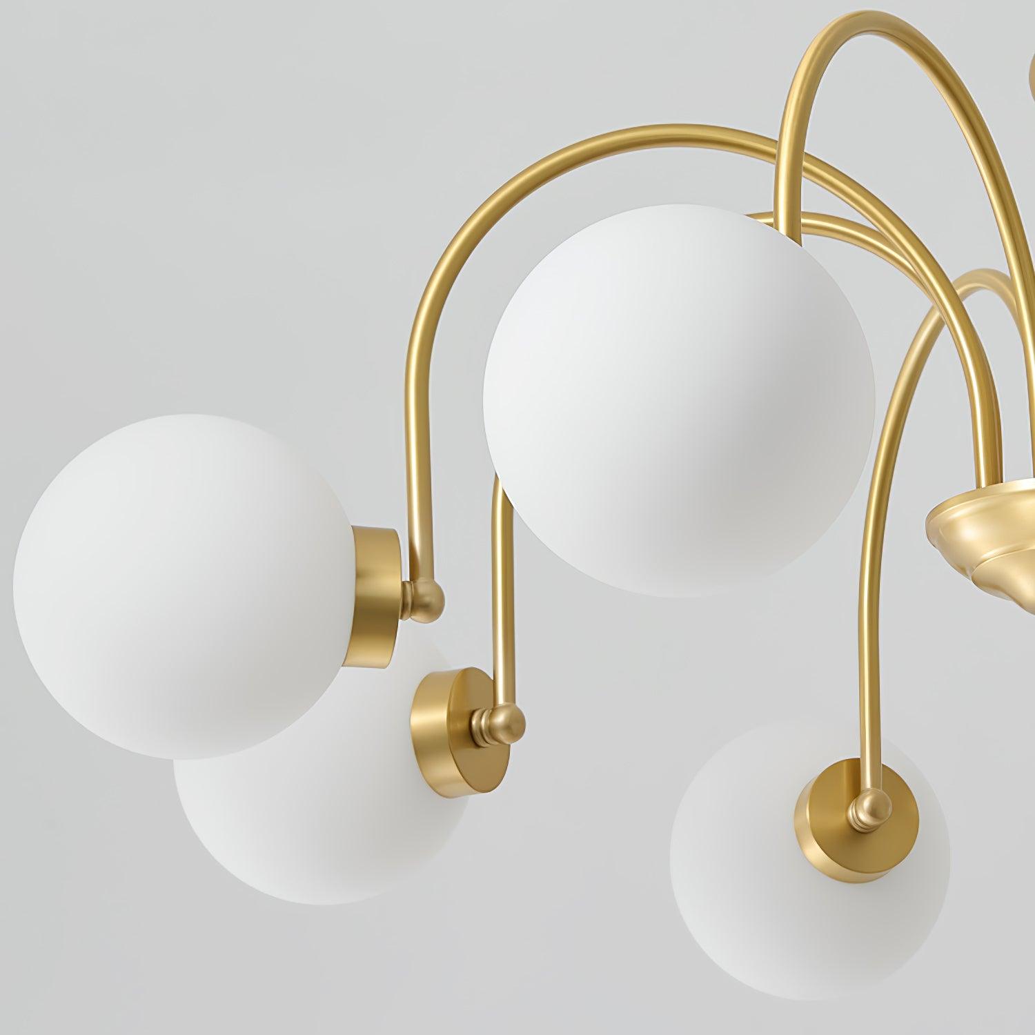 Aurora Luxe Glass Chandelier-Neutral Decor