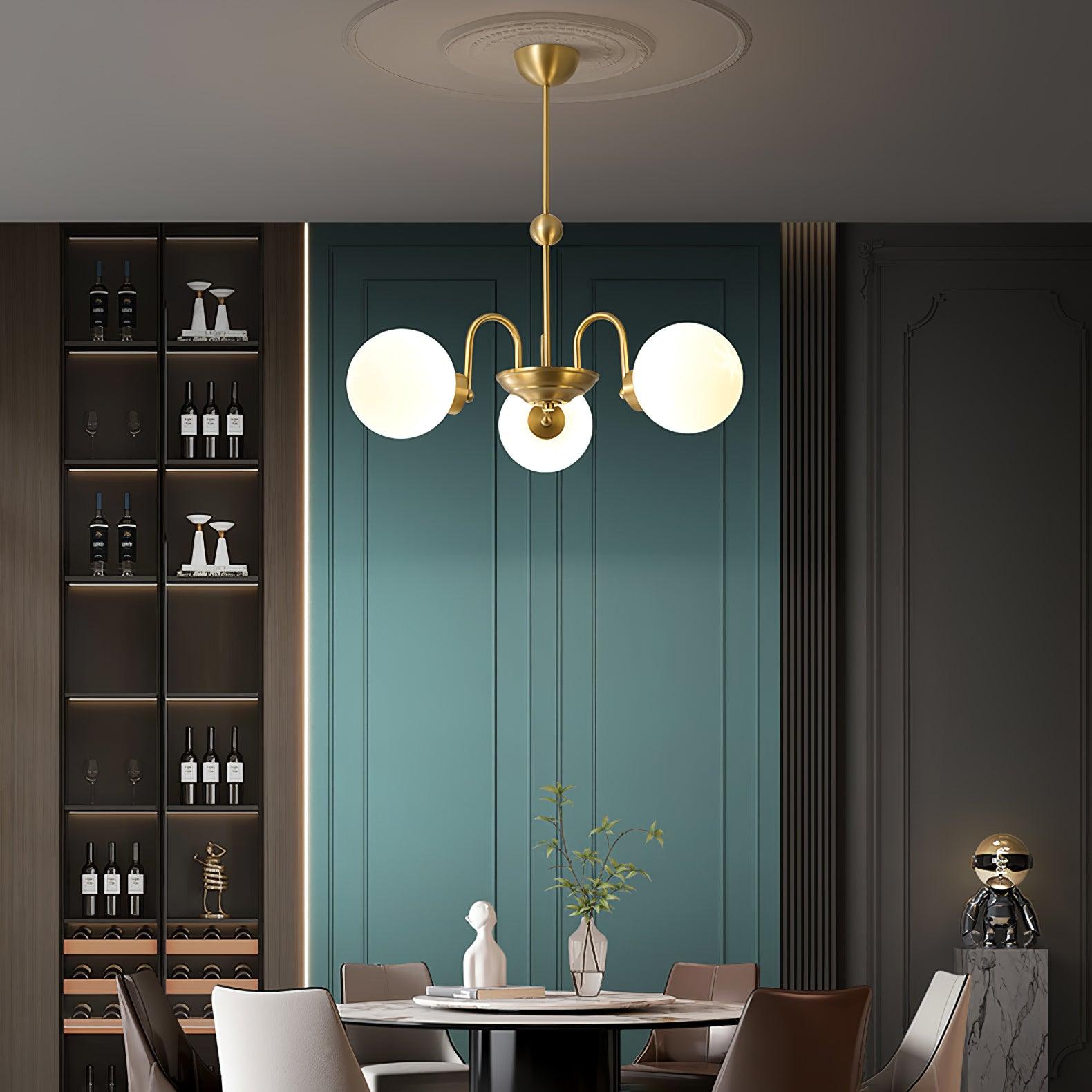 Aurora Luxe Glass Chandelier-Neutral Decor