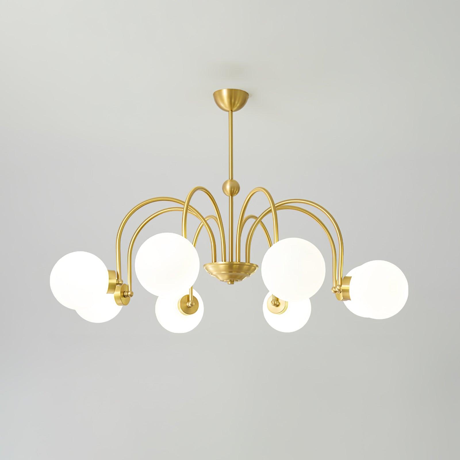 Aurora Luxe Glass Chandelier-Neutral Decor
