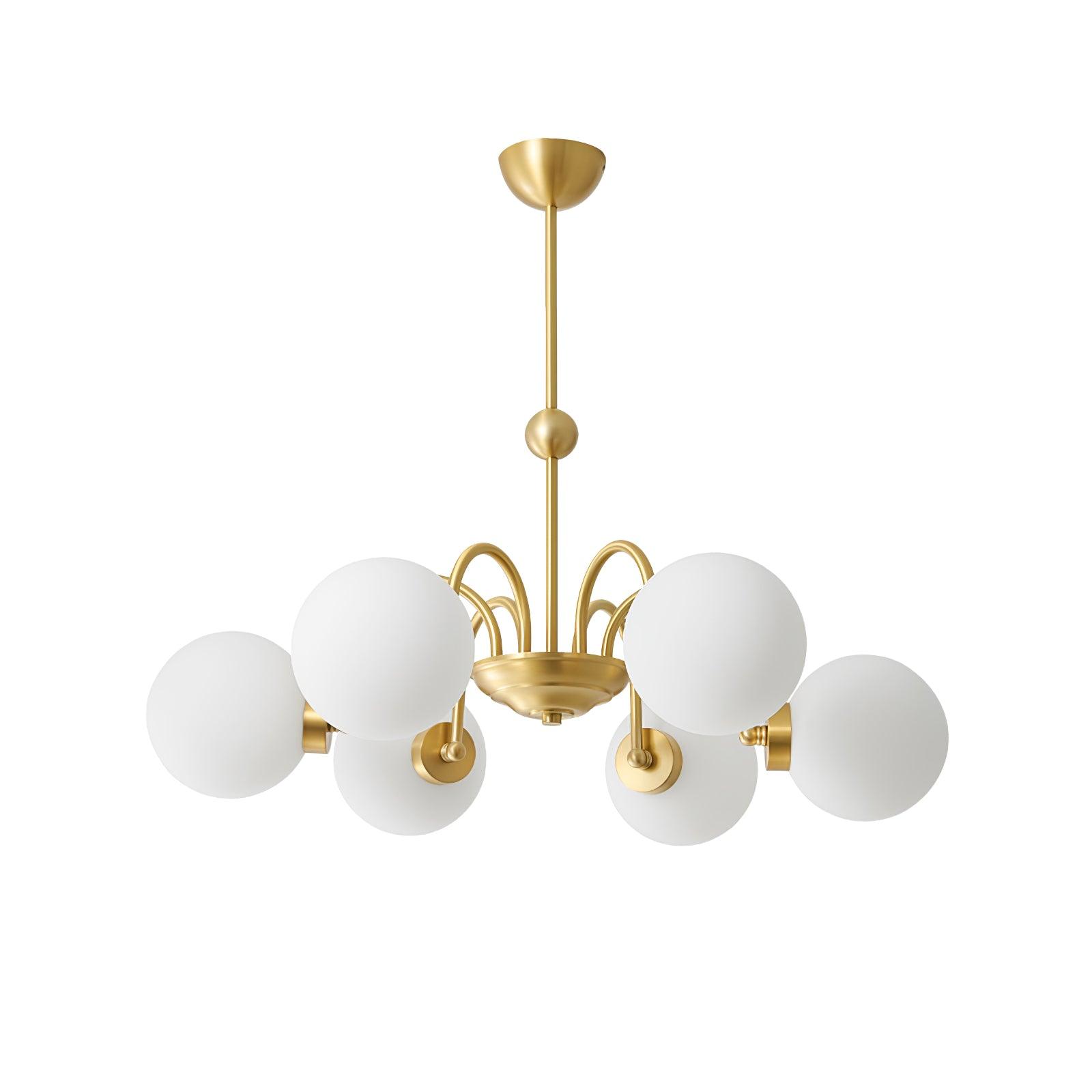 Aurora Luxe Glass Chandelier-Neutral Decor
