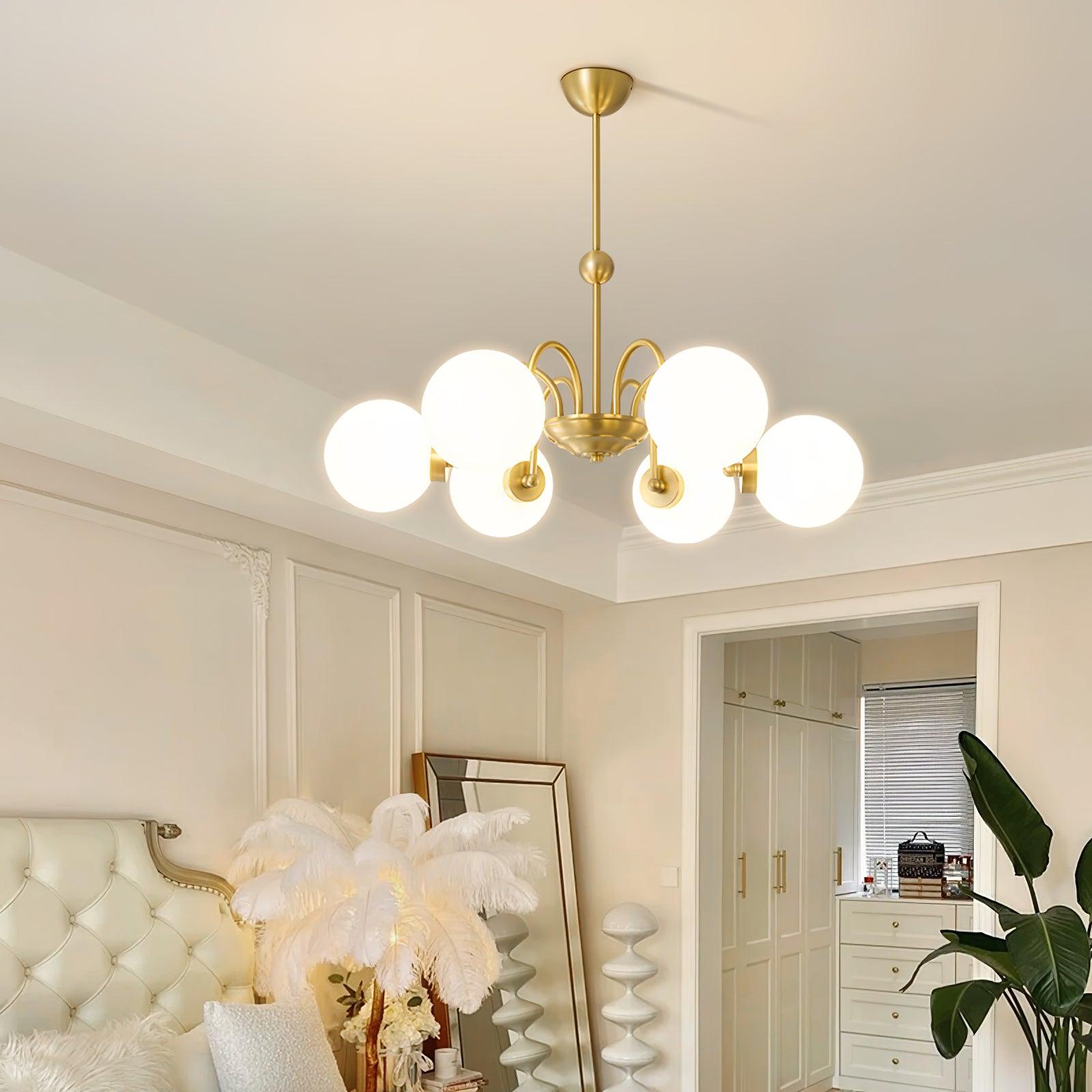 Aurora Luxe Glass Chandelier-Neutral Decor