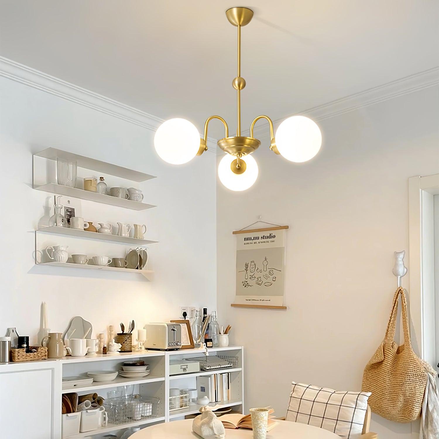 Aurora Luxe Glass Chandelier-Neutral Decor