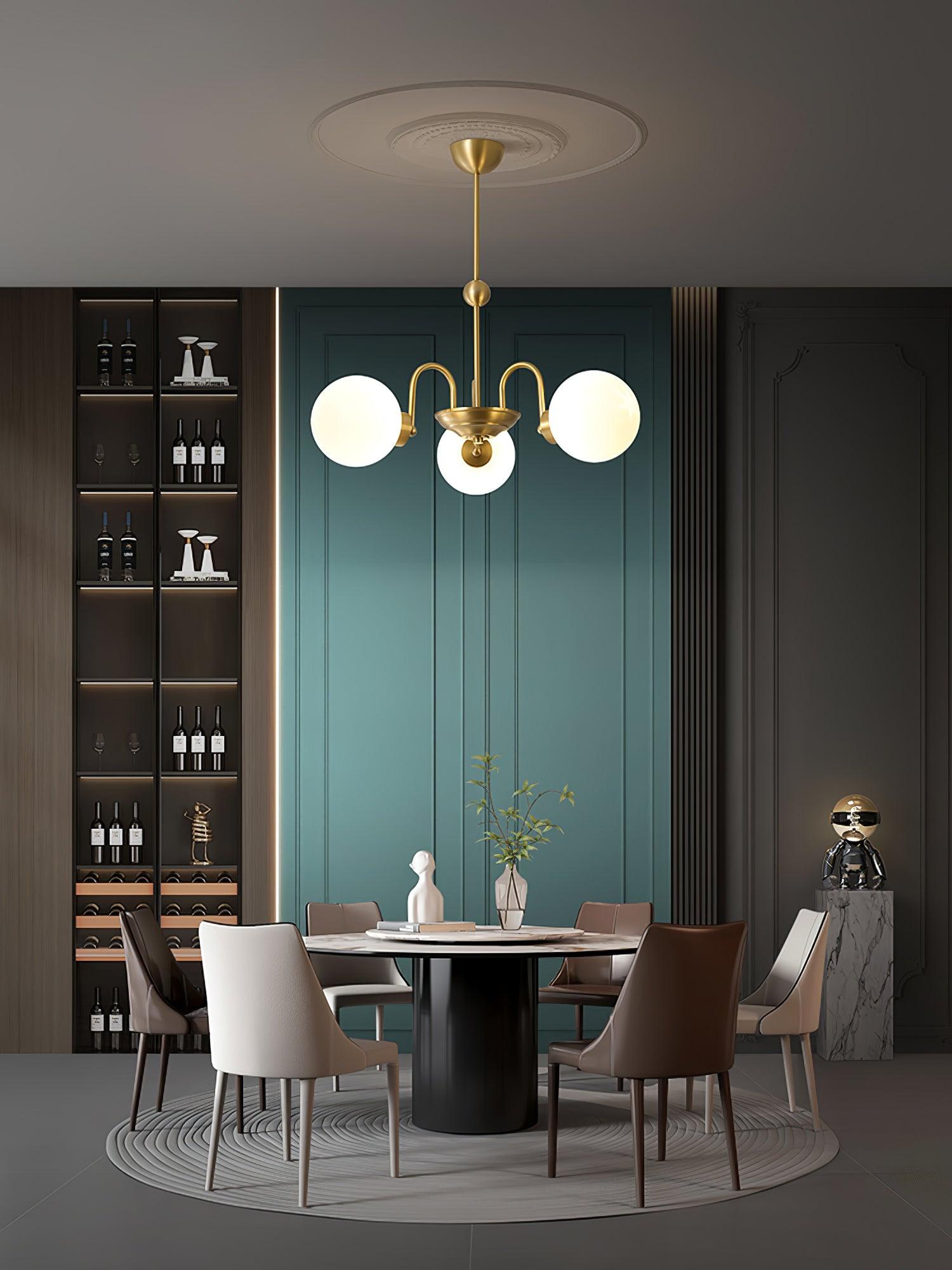 Aurora Luxe Glass Chandelier-Neutral Decor