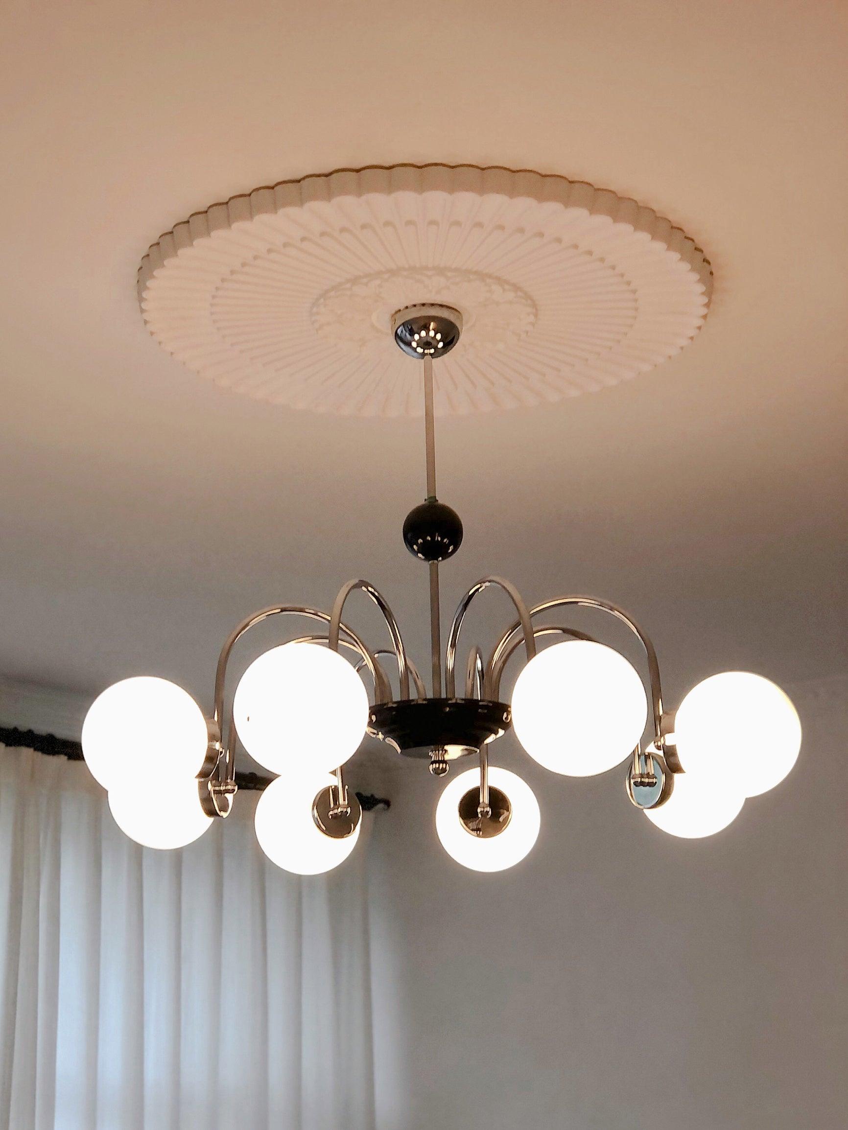 Halion Chandelier Rod Frame and White-Neutral Decor