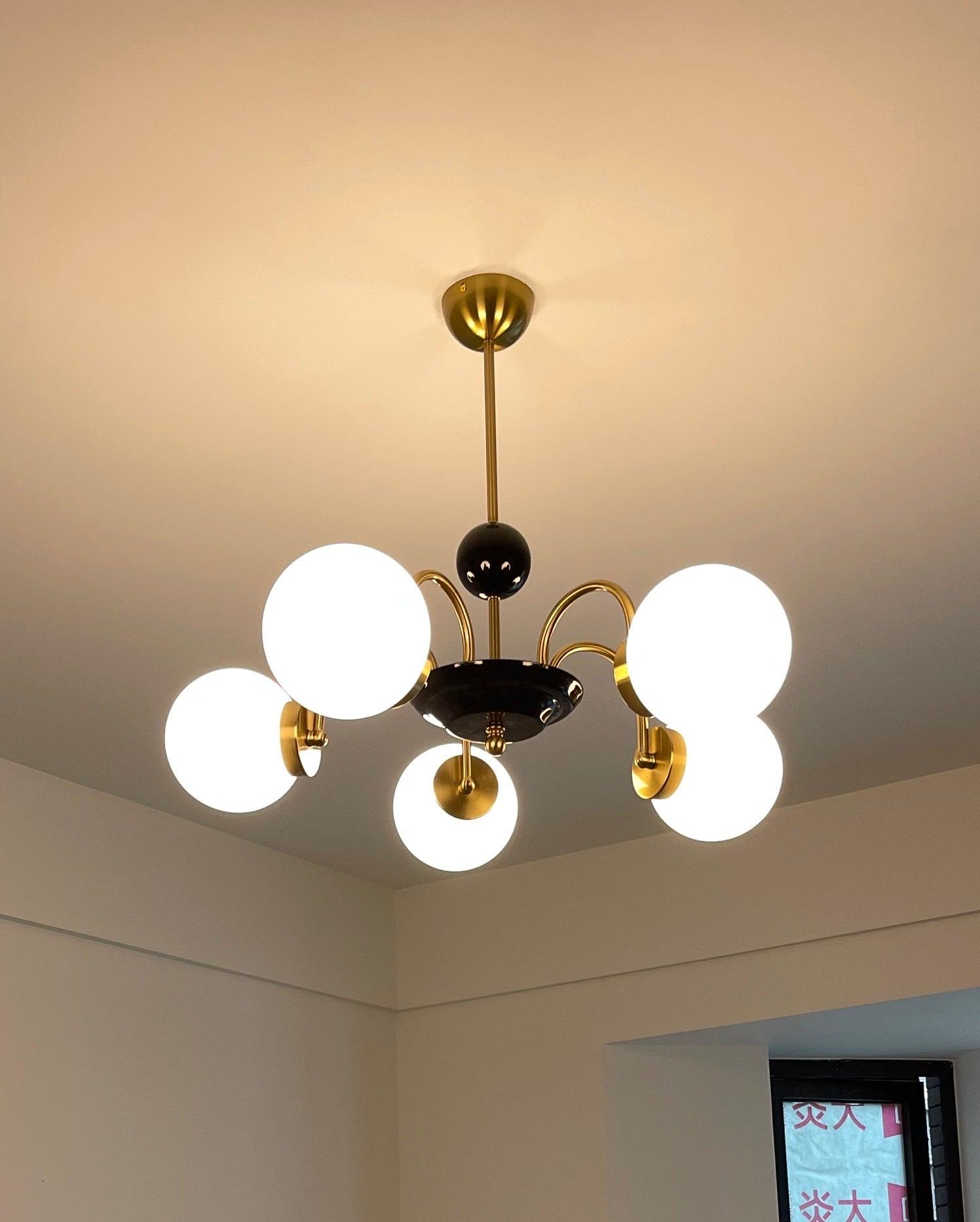 Halion Chandelier Rod Frame and White-Neutral Decor