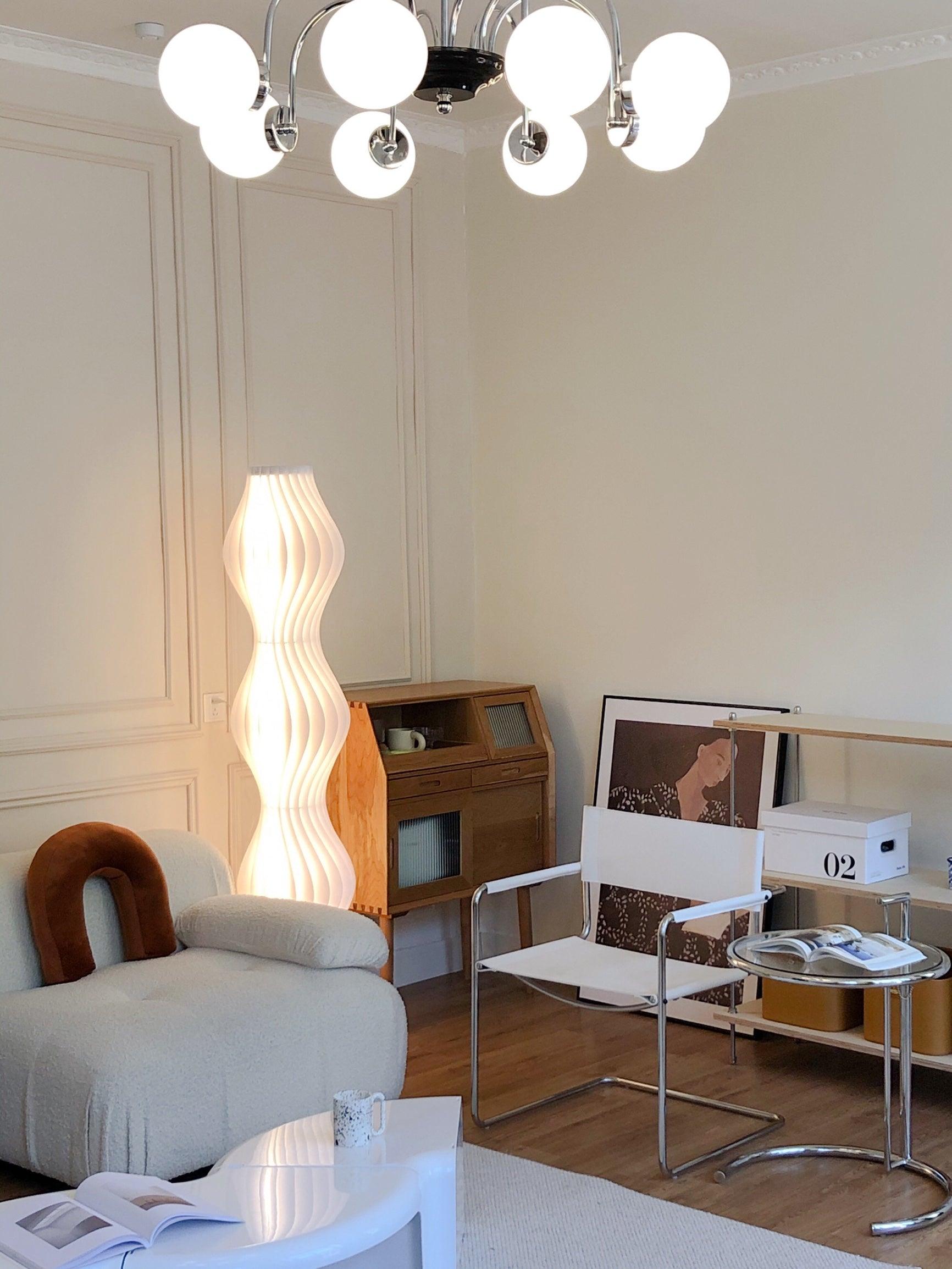 Halion Chandelier Rod Frame and White-Neutral Decor
