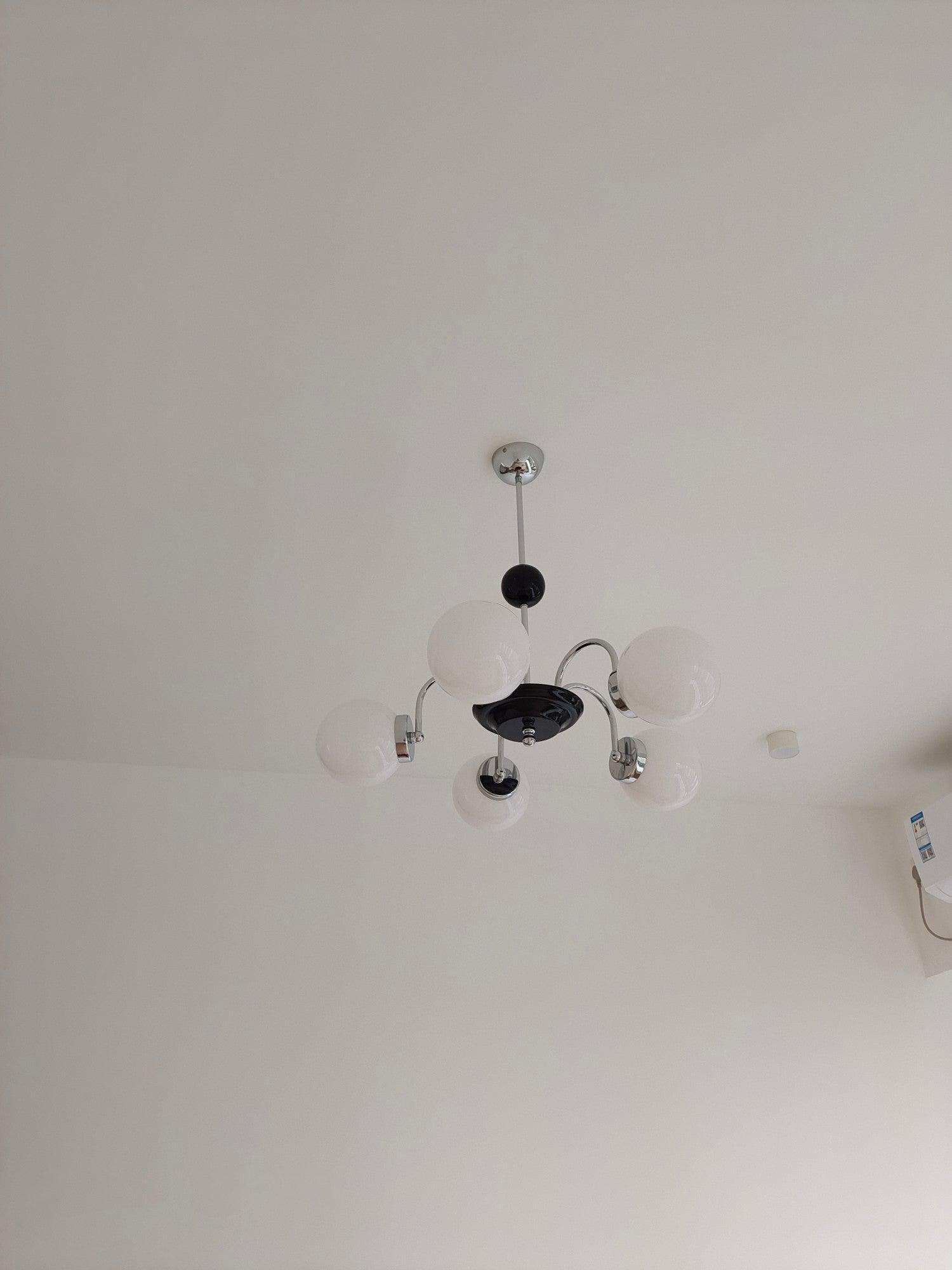 Halion Chandelier Rod Frame and White-Neutral Decor