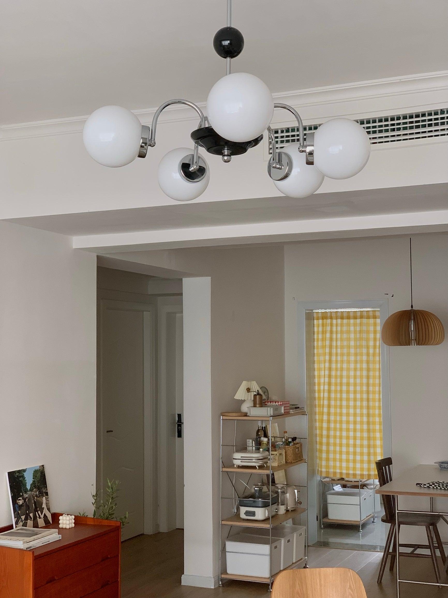 Halion Chandelier Rod Frame and White-Neutral Decor
