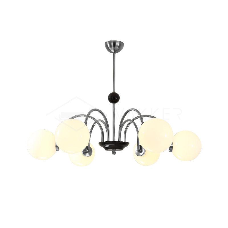 Halion Chandelier Rod Frame and White-Neutral Decor