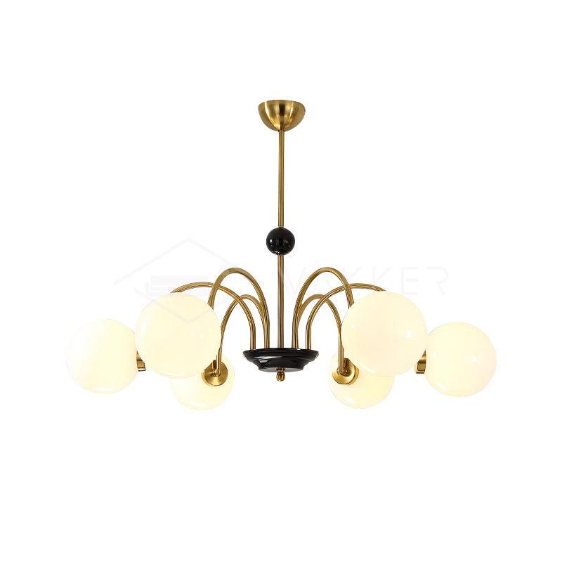 Halion Chandelier Rod Frame and White-Neutral Decor