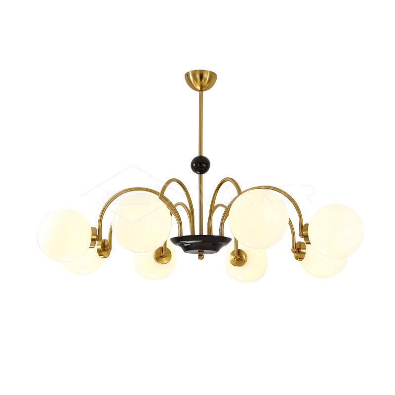 Halion Chandelier Rod Frame and White-Neutral Decor