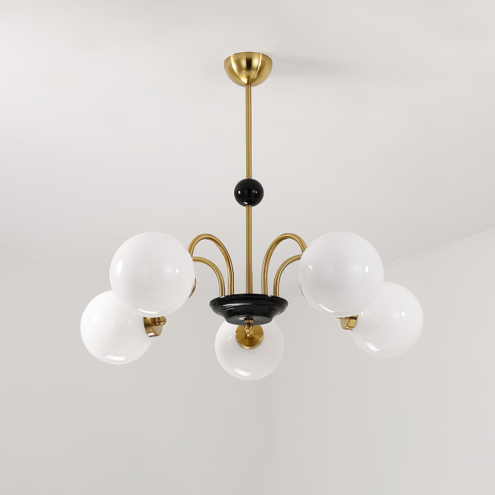 Halion Chandelier Rod Frame and White-Neutral Decor