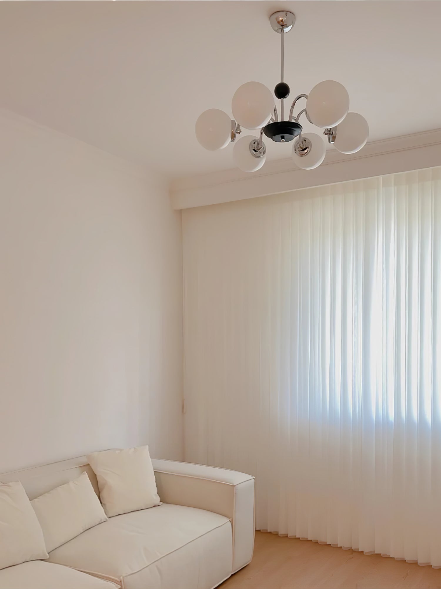 Halion Chandelier Rod Frame and White-Neutral Decor