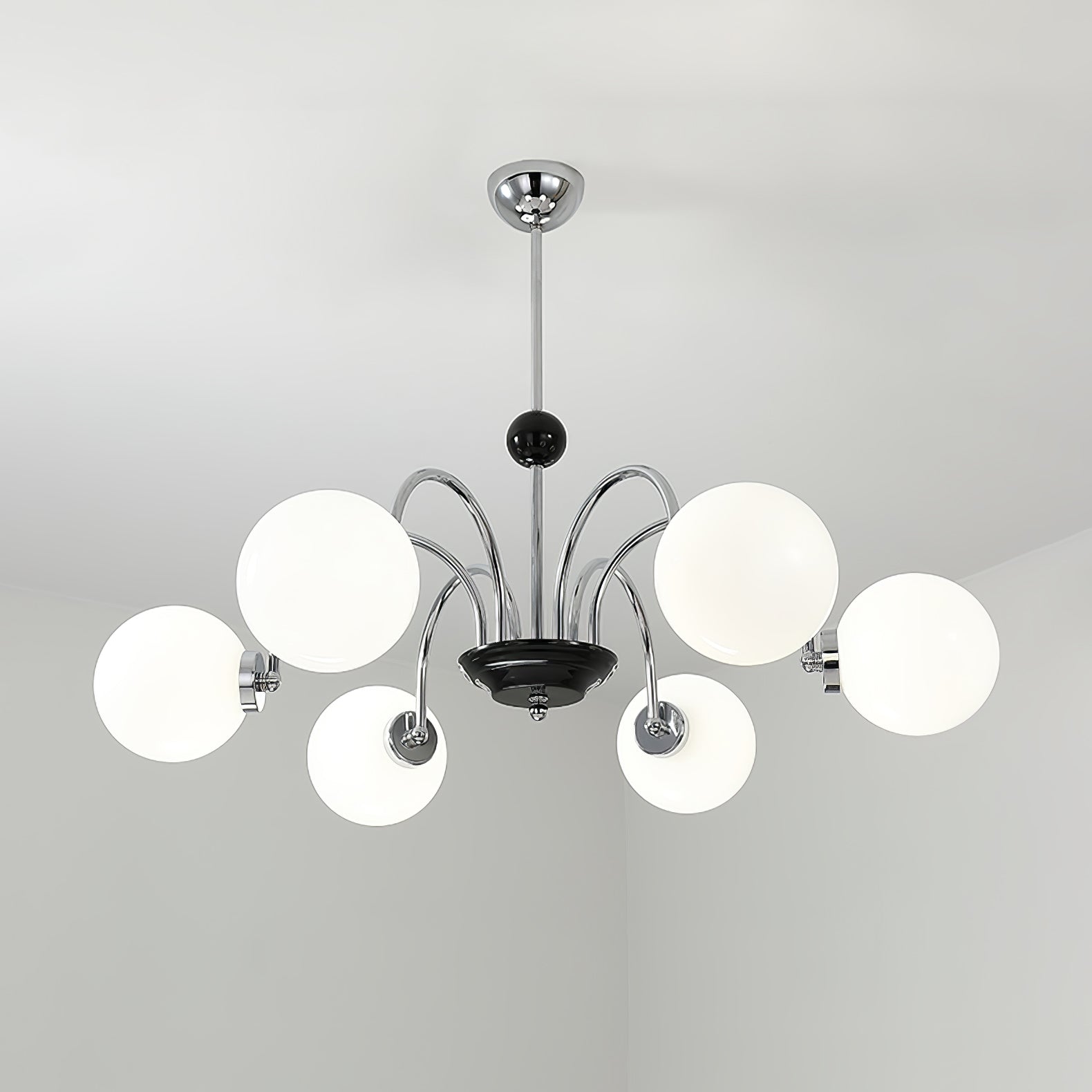 Halion Chandelier Rod Frame and White-Neutral Decor