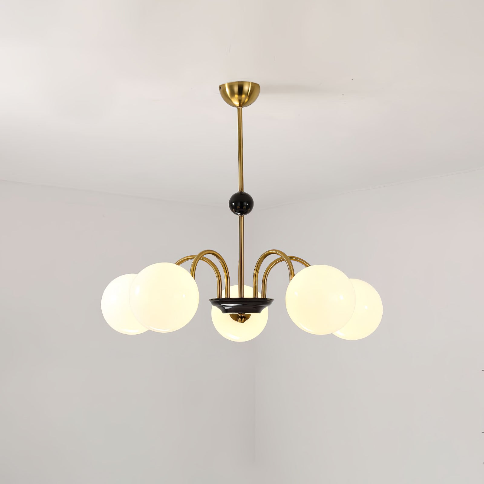 Halion Chandelier Rod Frame and White-Neutral Decor