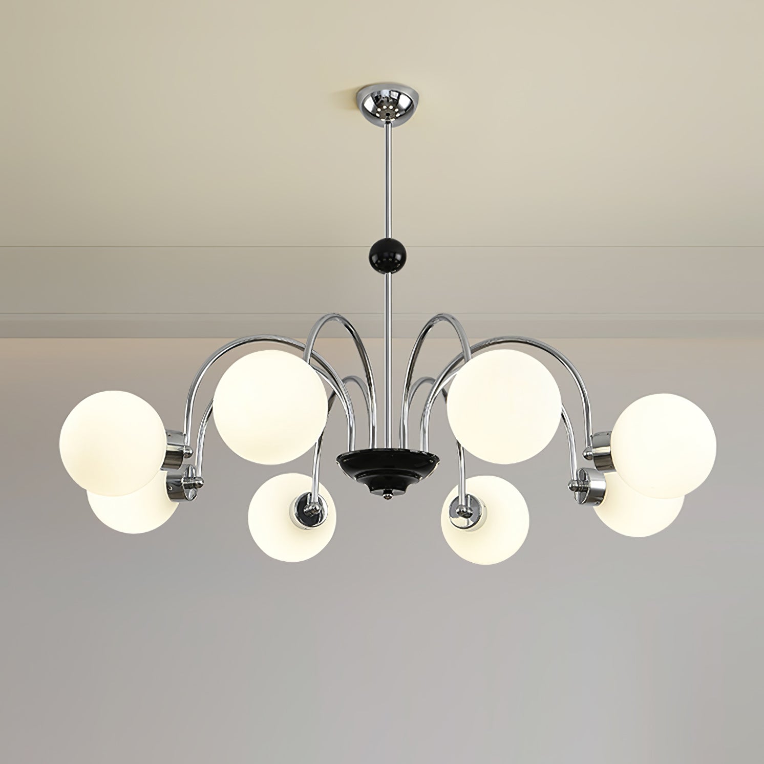 Halion Chandelier Rod Frame and White-Neutral Decor