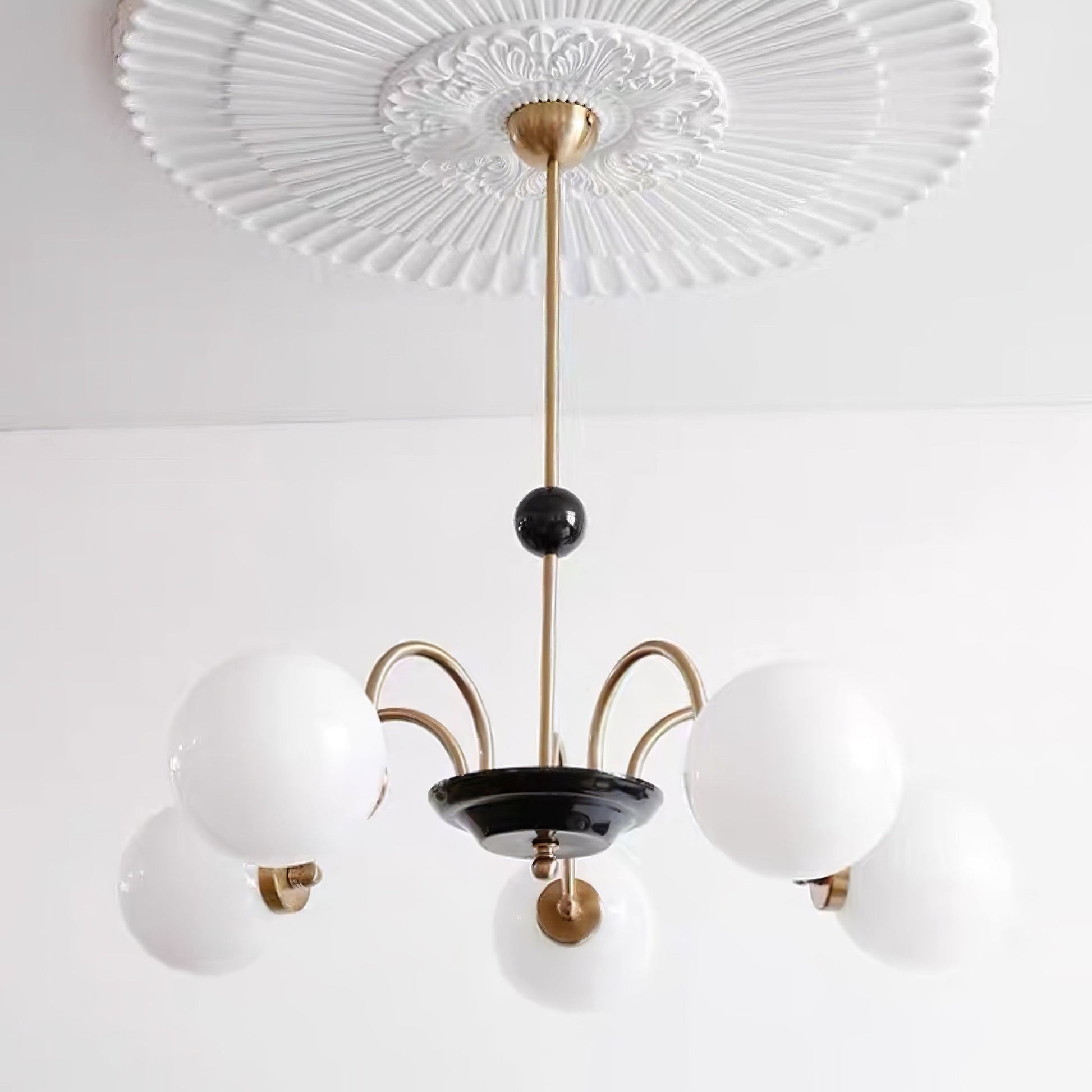 Halion Chandelier Rod Frame and White-Neutral Decor