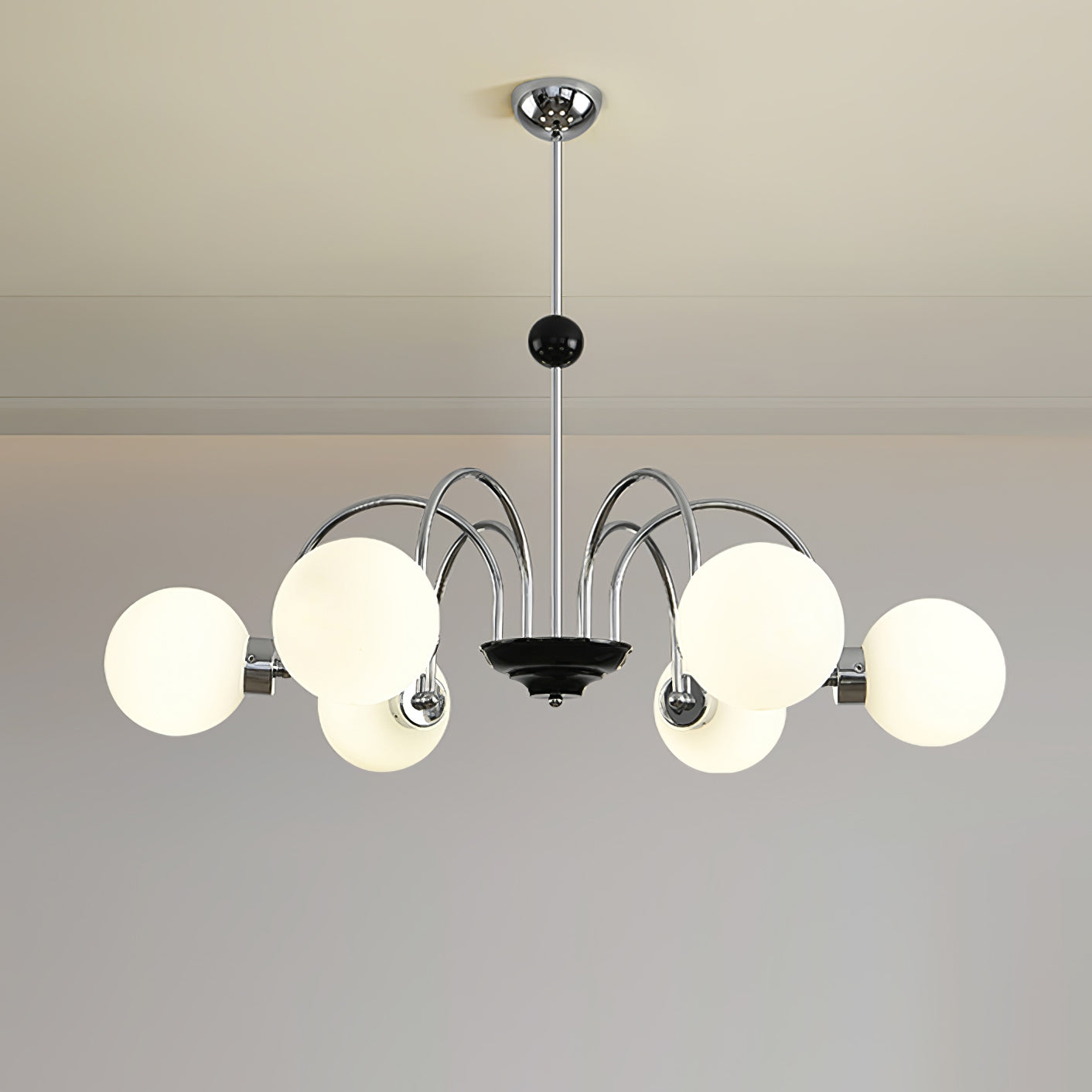 Halion Chandelier Rod Frame and White-Neutral Decor