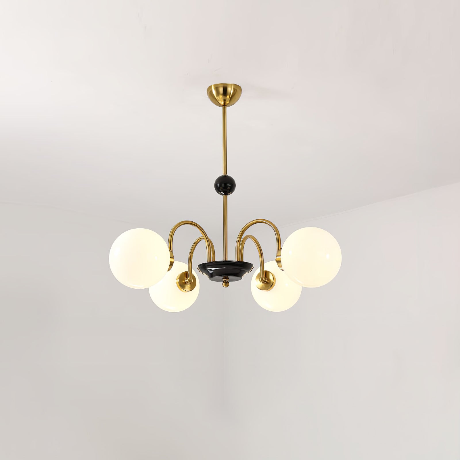Halion Chandelier Rod Frame and White-Neutral Decor