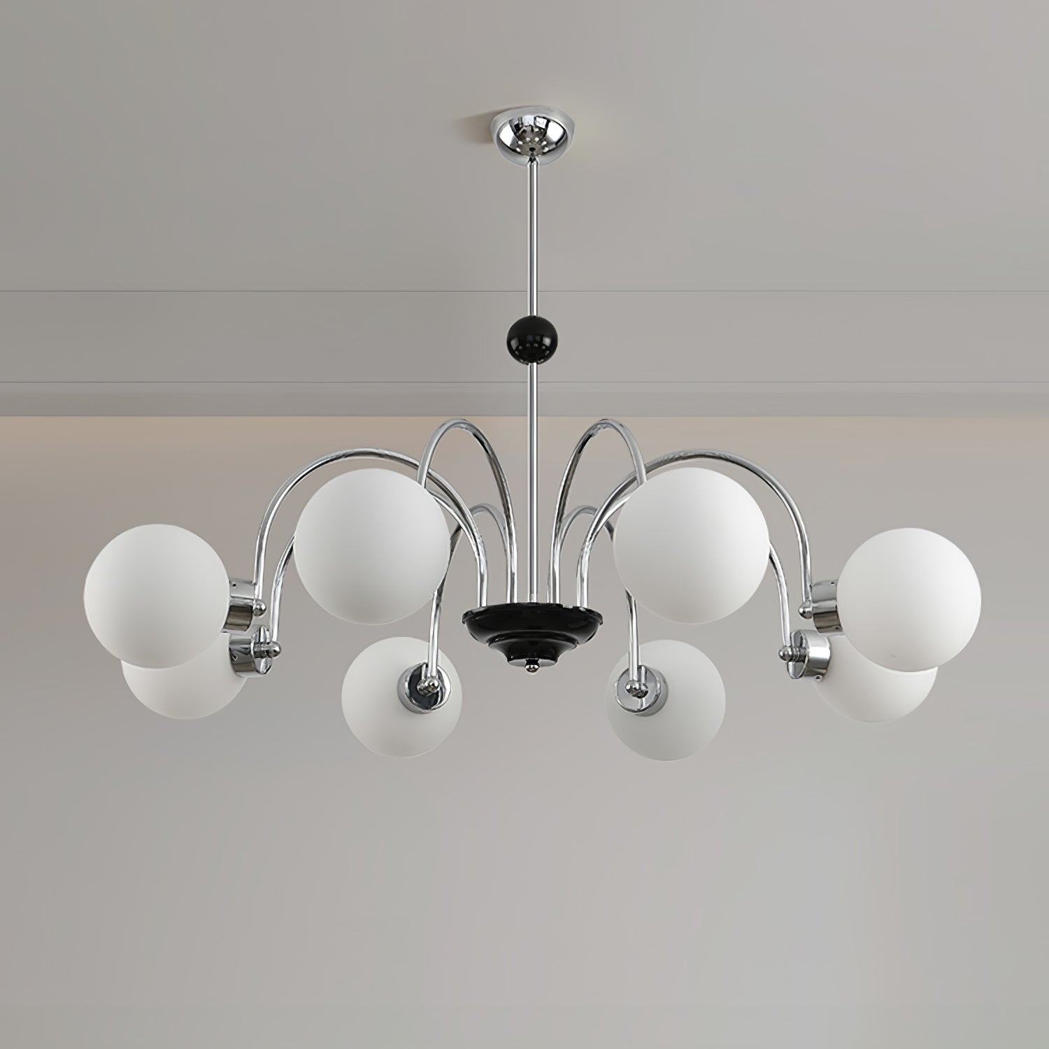 Halion Chandelier Rod Frame and White-Neutral Decor