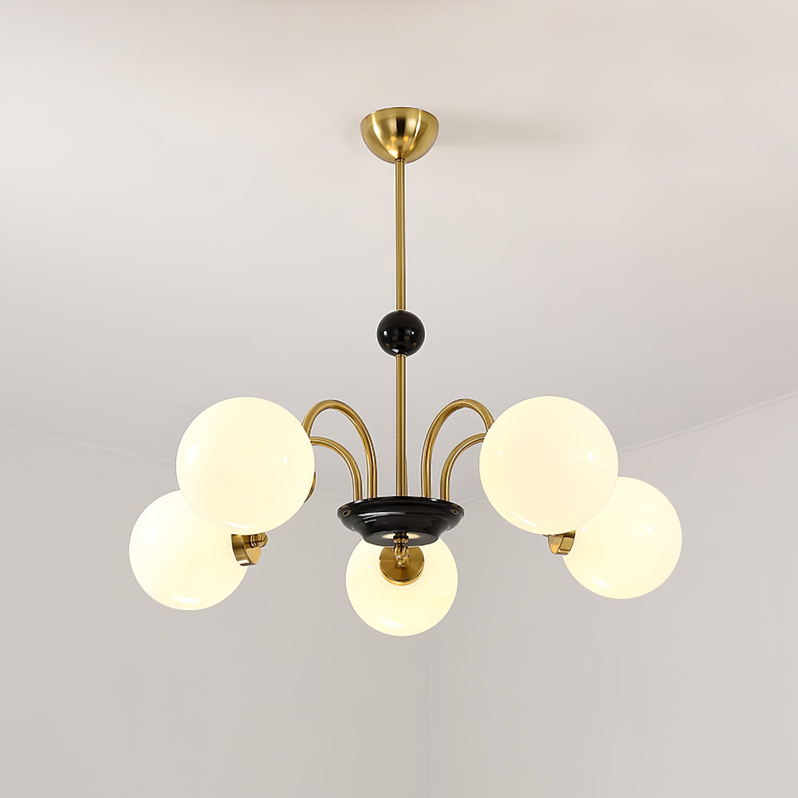 Halion Chandelier Rod Frame and White-Neutral Decor