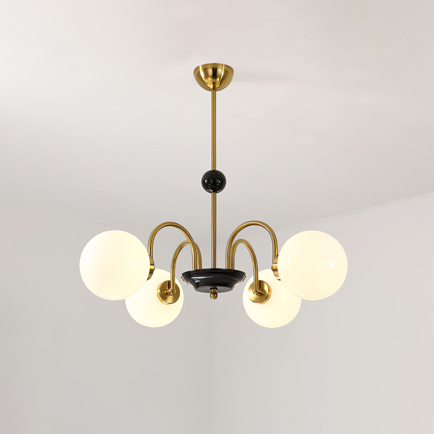 Halion Chandelier Rod Frame and White-Neutral Decor