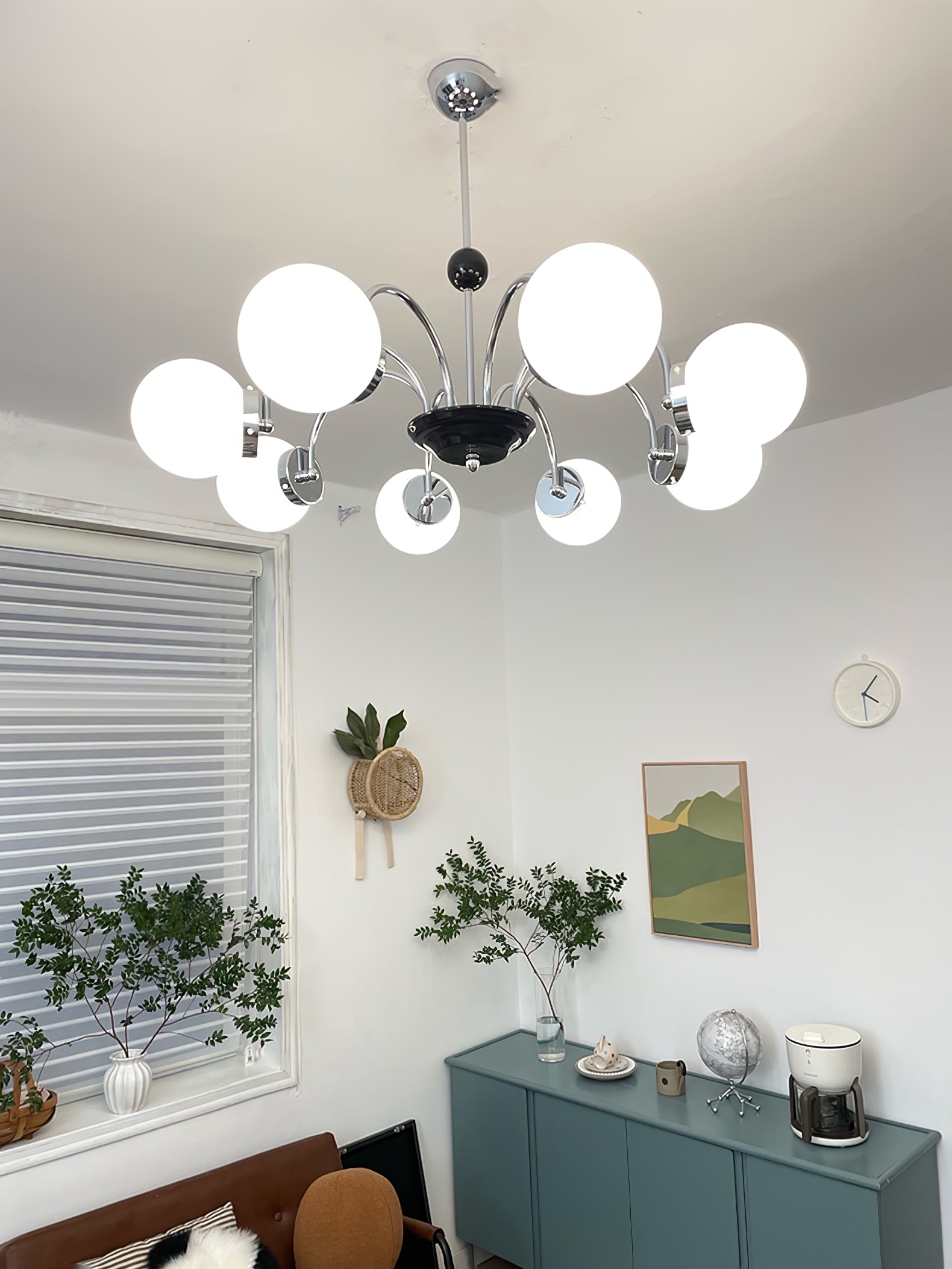 Halion Chandelier Rod Frame and White-Neutral Decor